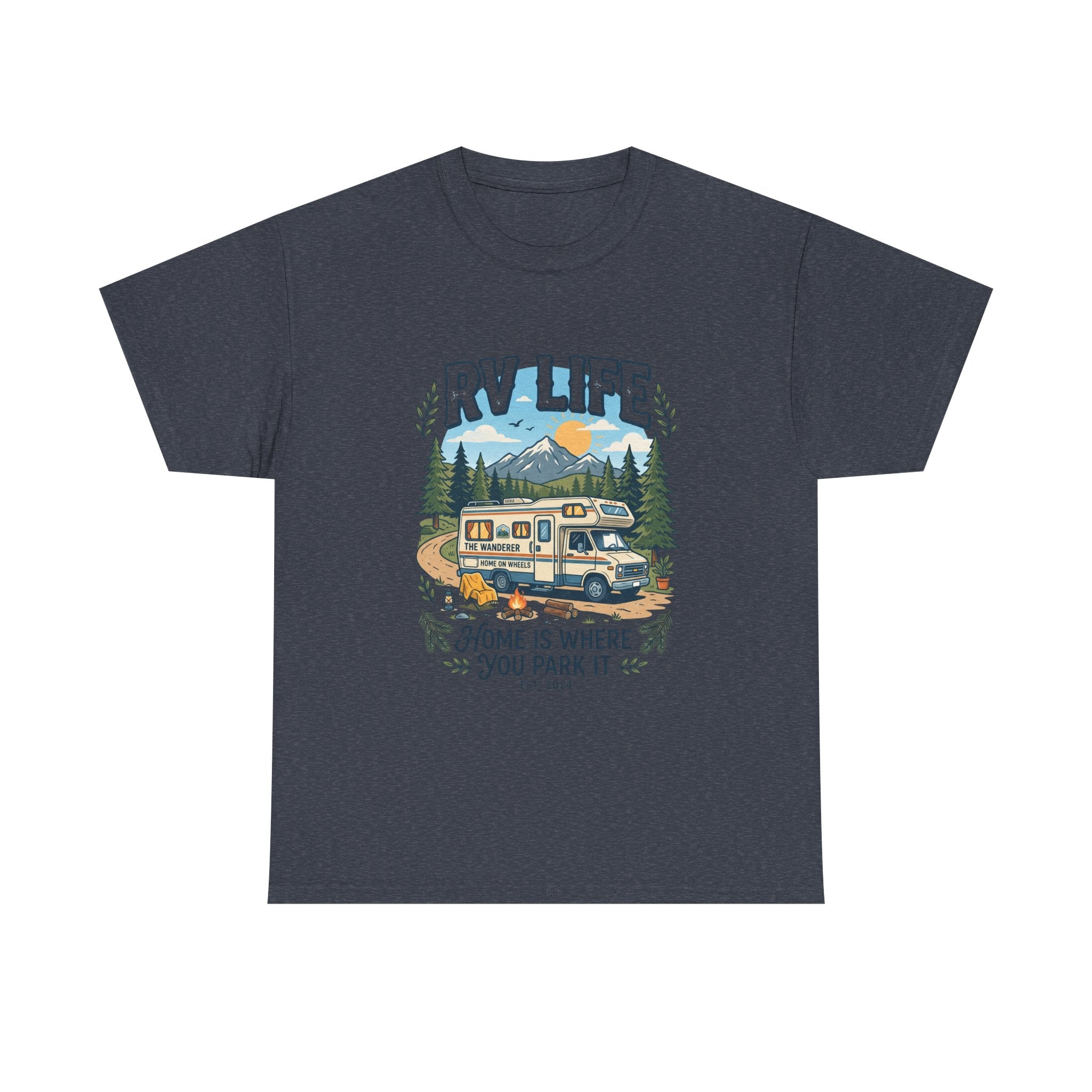 RV Life T-Shirt – “Home Is Where You Park It” Camper Tee for RVing & Outdoor Lovers