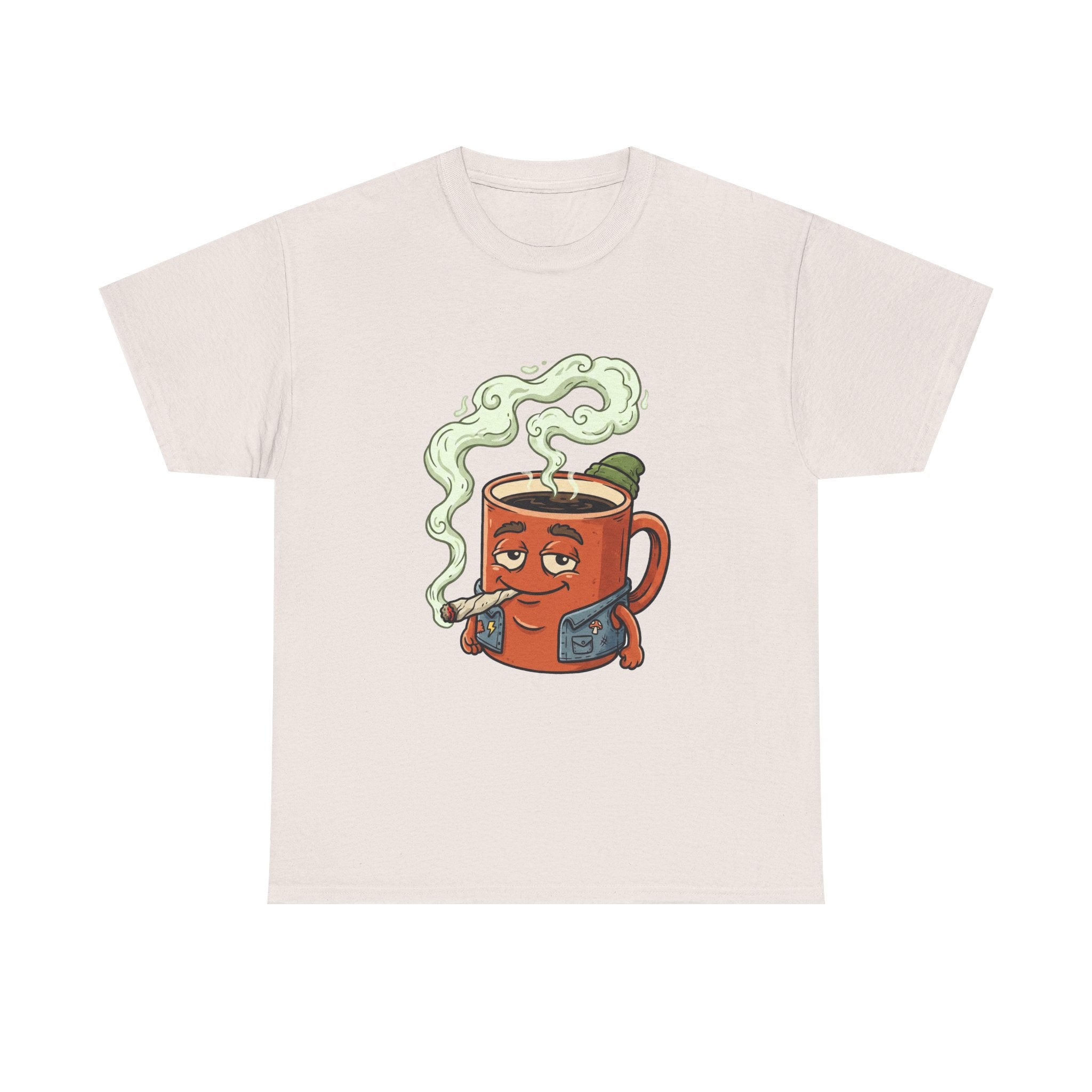 Coffee and a Joint Tee — Funny Smoking Coffee Graphic T-Shirt