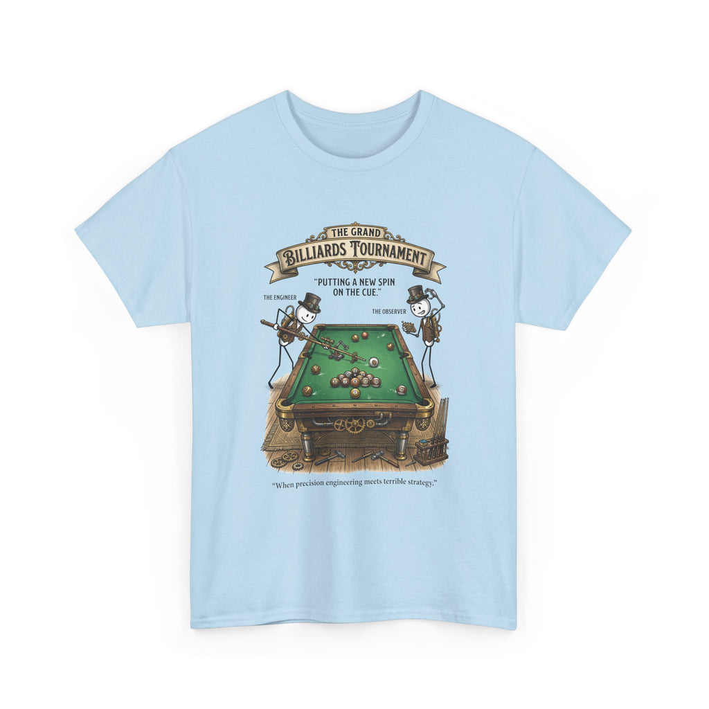 Billiards Tournament T-Shirt — Vintage Pool Table Graphic Tee