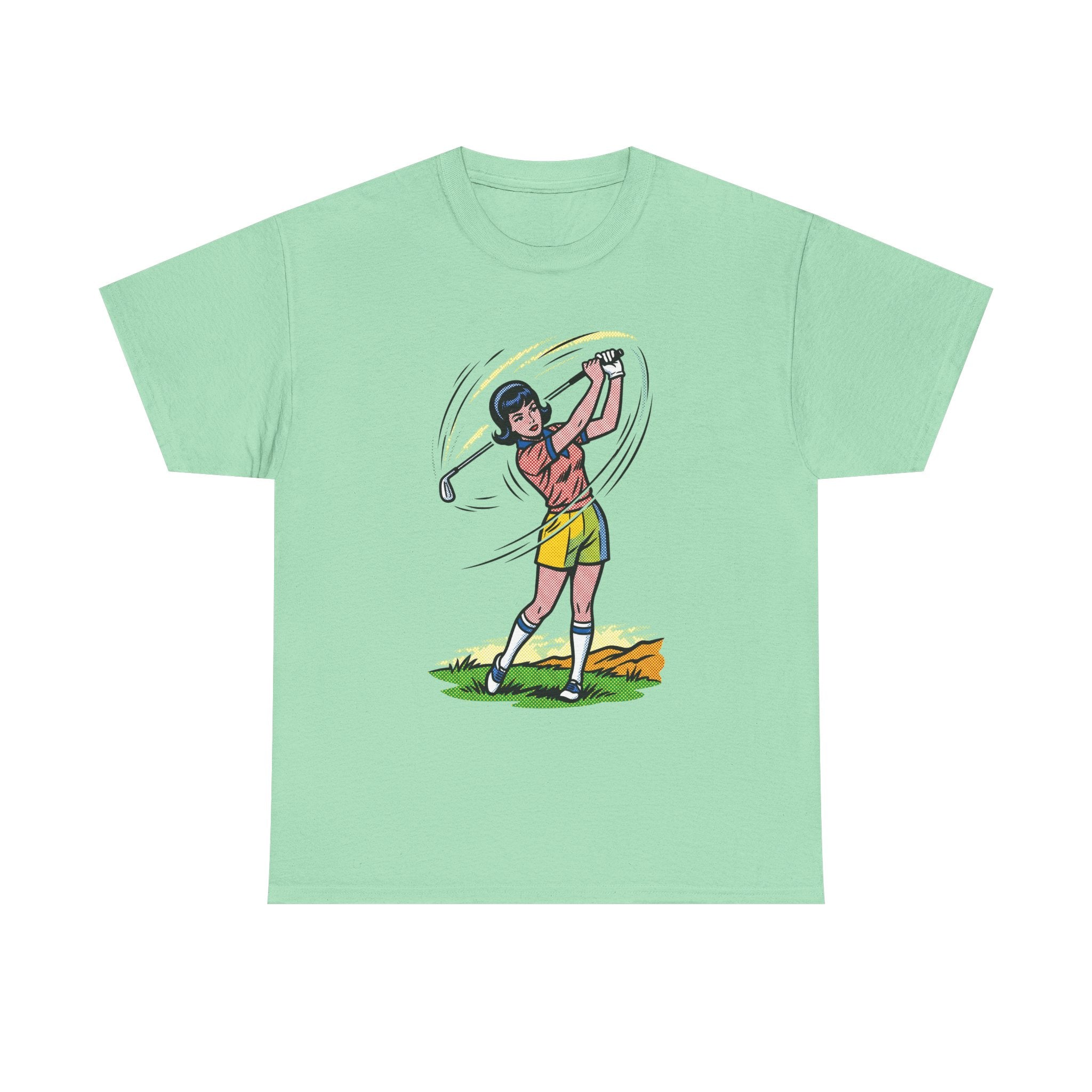 Golf Swing Graphic Tee — Vintage Golfer Illustration T-Shirt