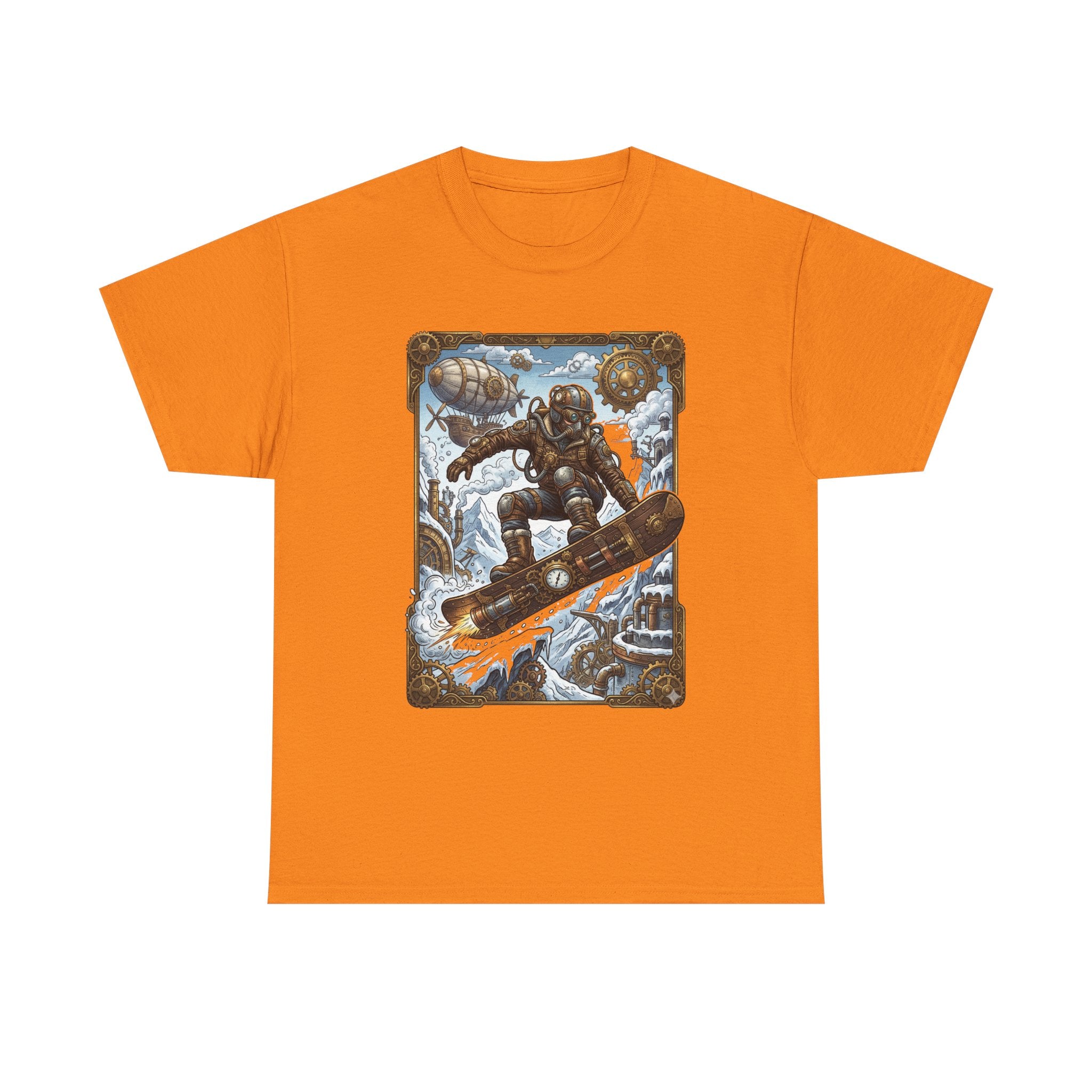 Steampunk Snowboarder Tee — Vintage Deep-Sea Snowboarding Graphic Shirt