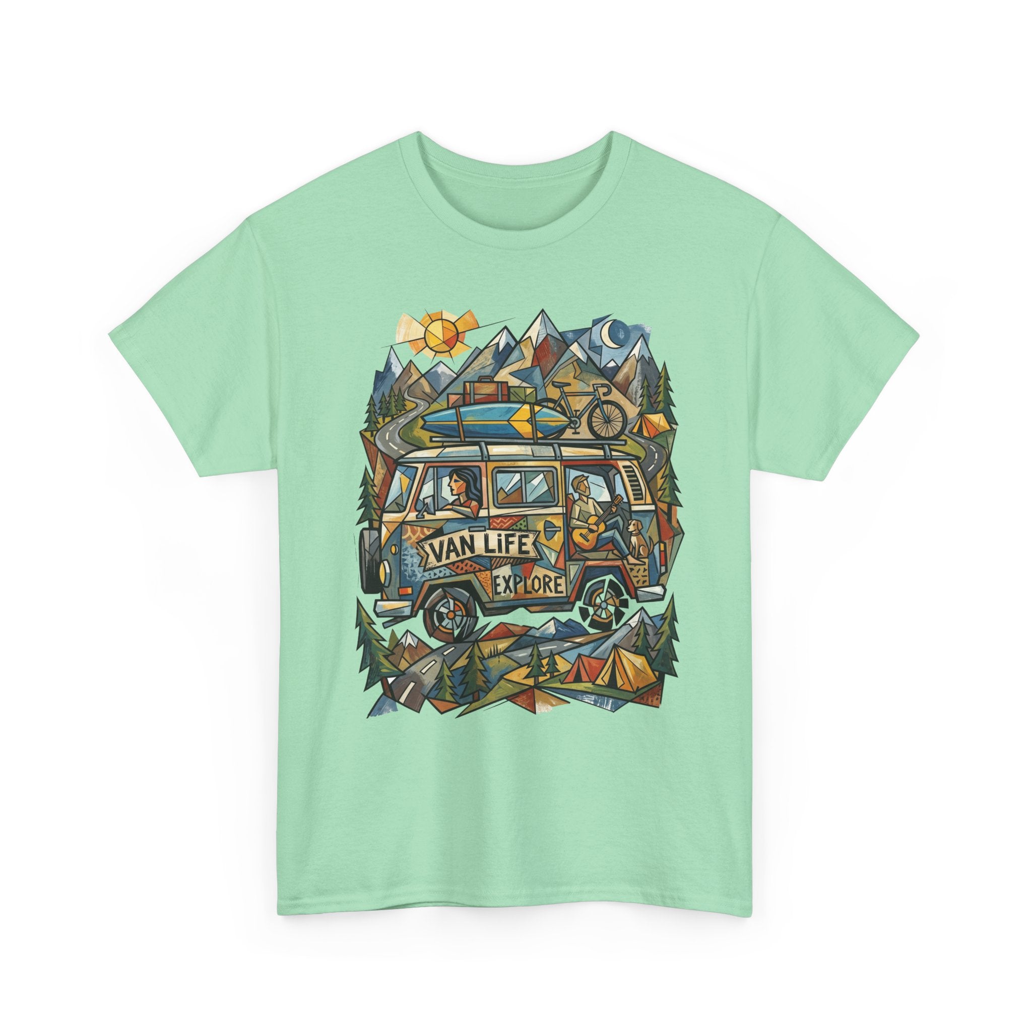 Van Life Explore T-Shirt — Retro Campervan Adventure Graphic Tee