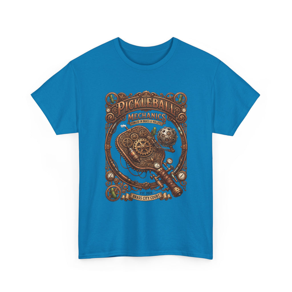 Pickleball Mechanics T-Shirt — Vintage Steampunk Paddle Design