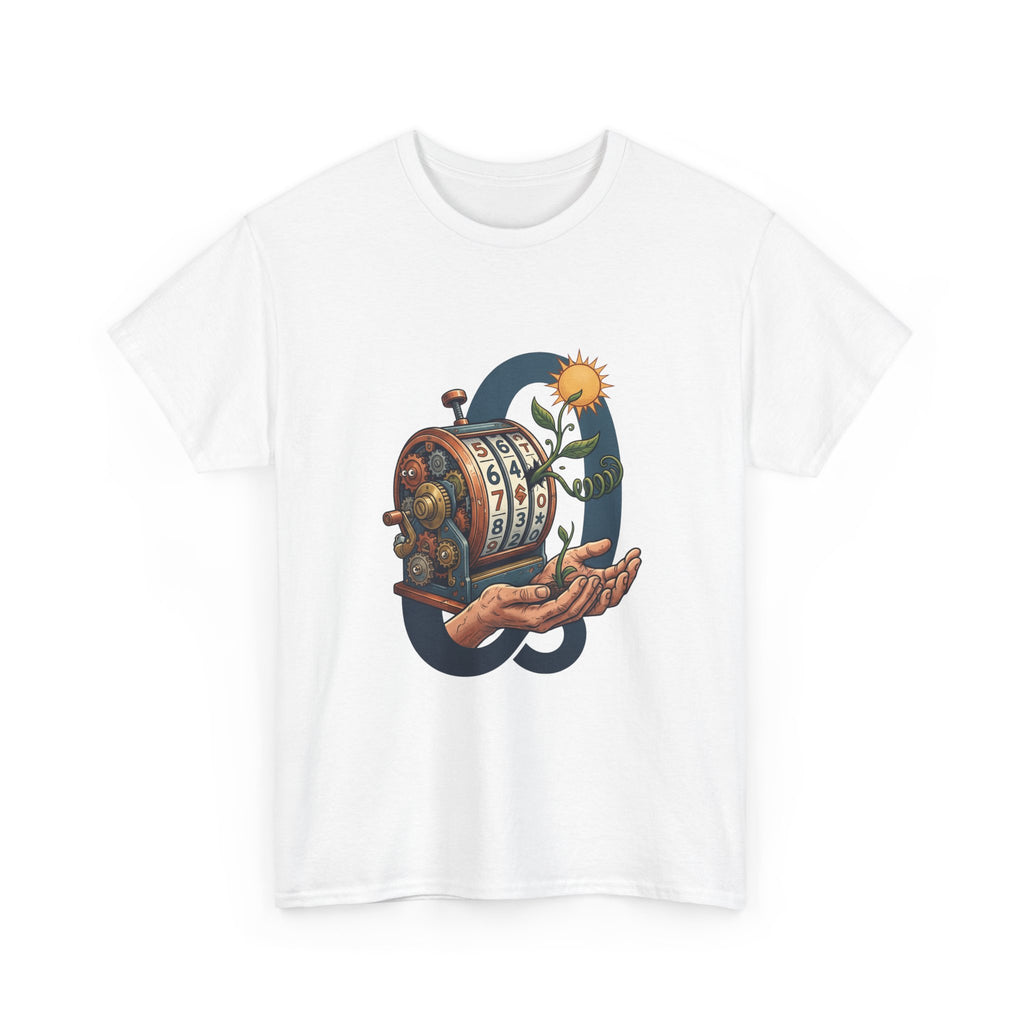 Vintage Slot Machine Tee — Retro Casino Art T-Shirt with Sunflower. idk