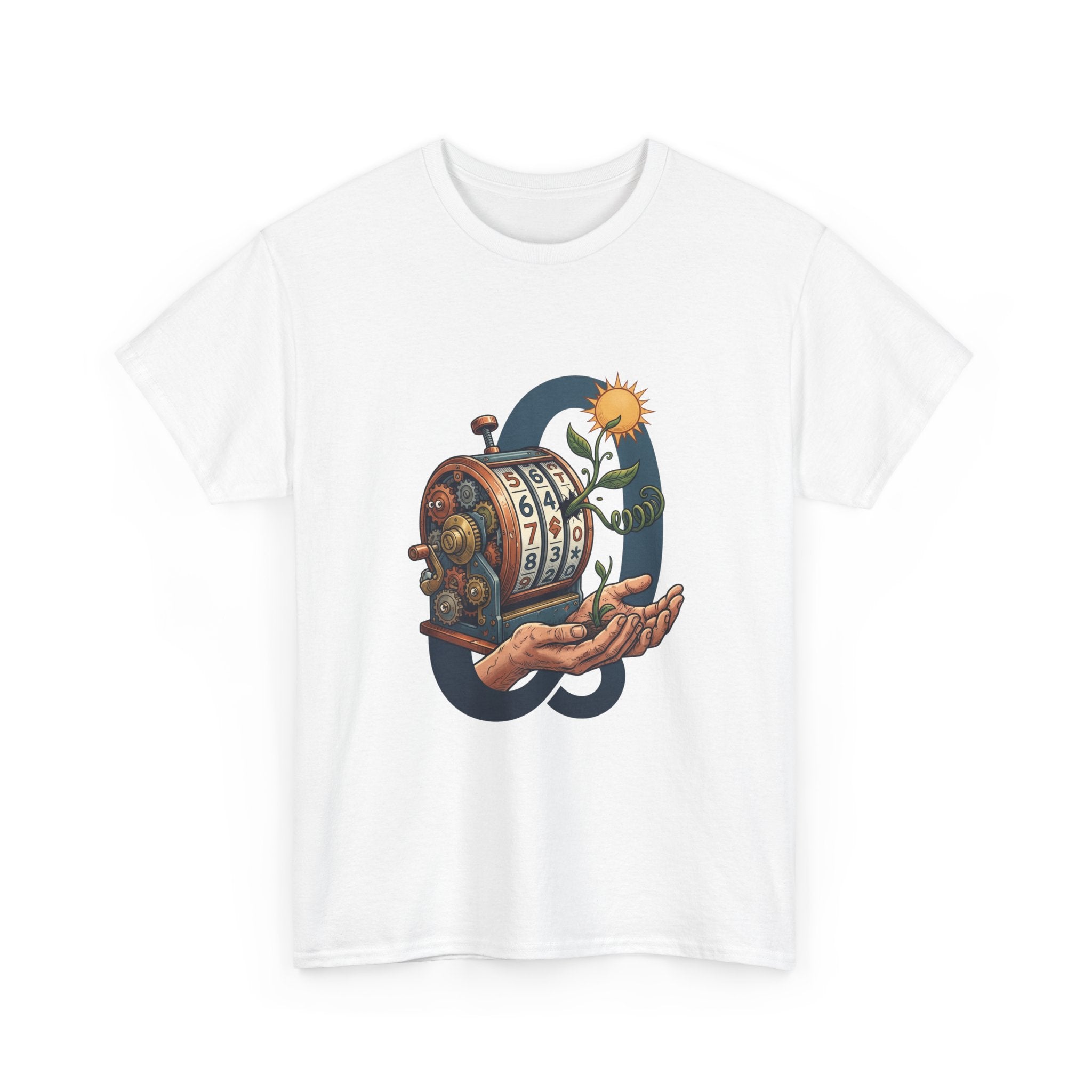Vintage Slot Machine Tee — Retro Casino Art T-Shirt with Sunflower. idk