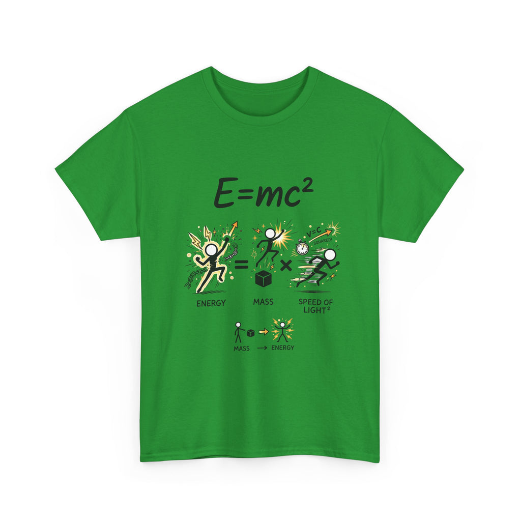 E=mc Illustrated Science T-Shirt — Funny Energy Mass Speed of Light Tee