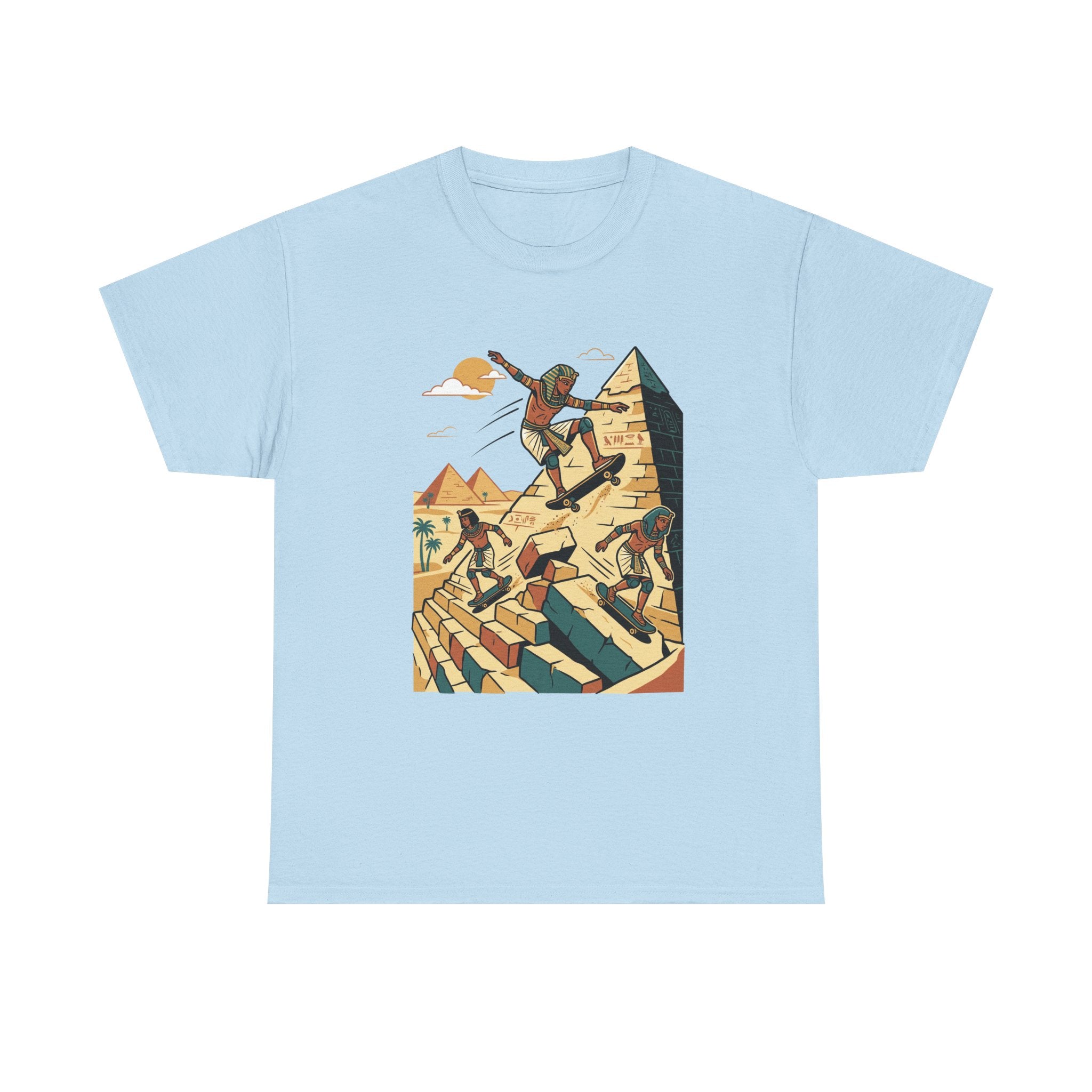 Pyramid Skateboarding Tee — Vintage Egyptian Skateboard Graphic T-Shirt