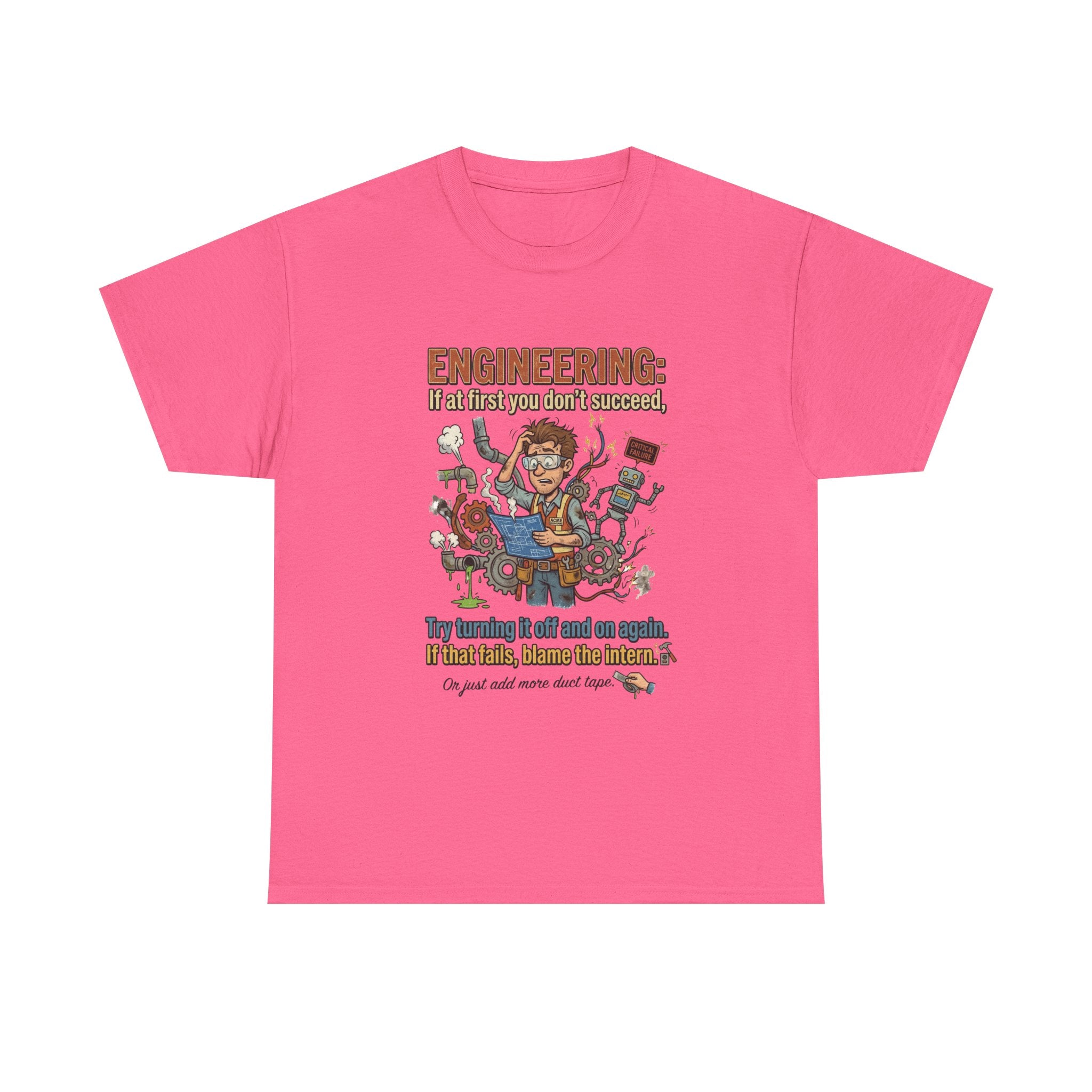Engineering T-Shirt – Funny "If at first you don't succeed... Try bending it" Graphic Tee for Engineers