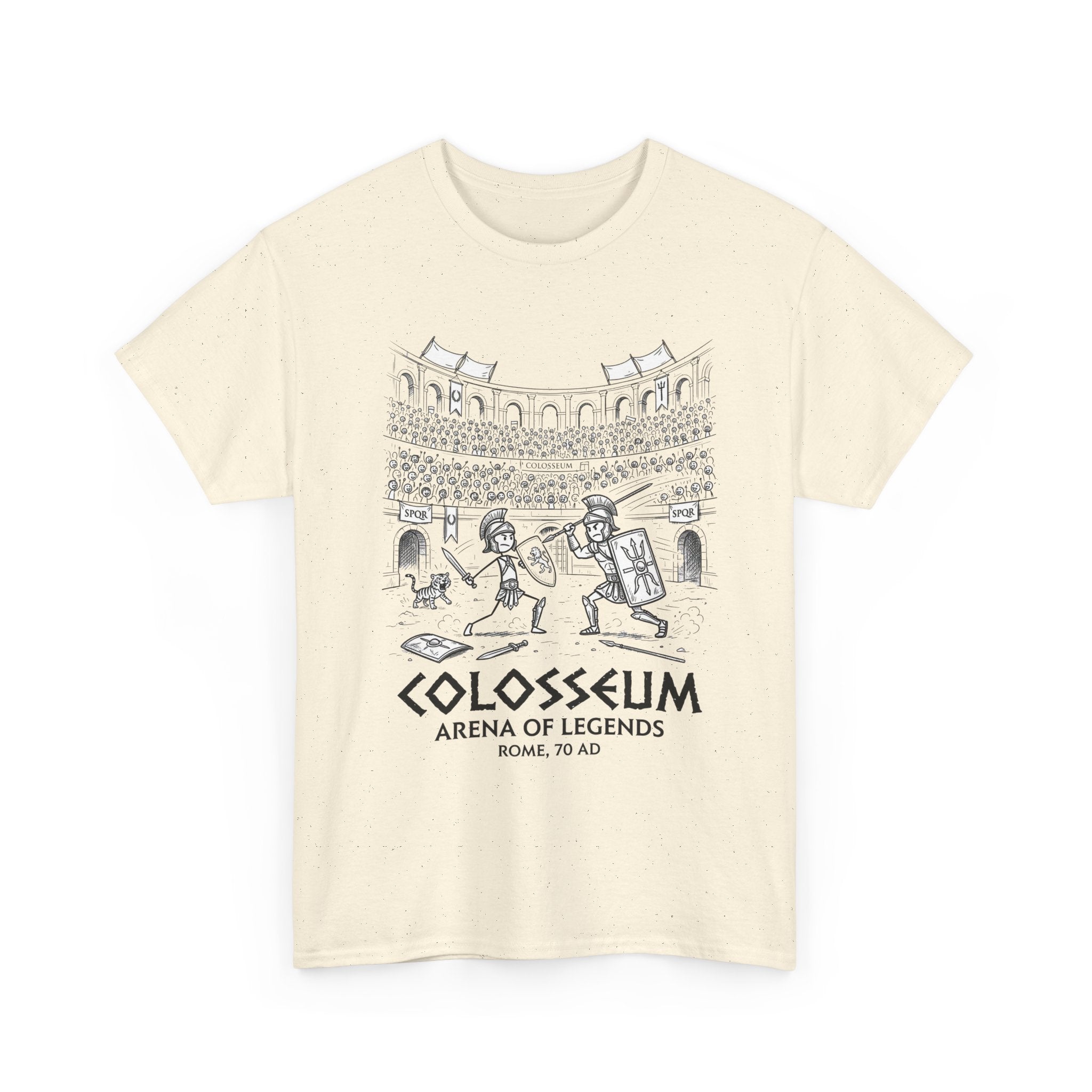 Colosseum Arena of Legends Graphic Tee — Roman Gladiator Coliseum Shirt