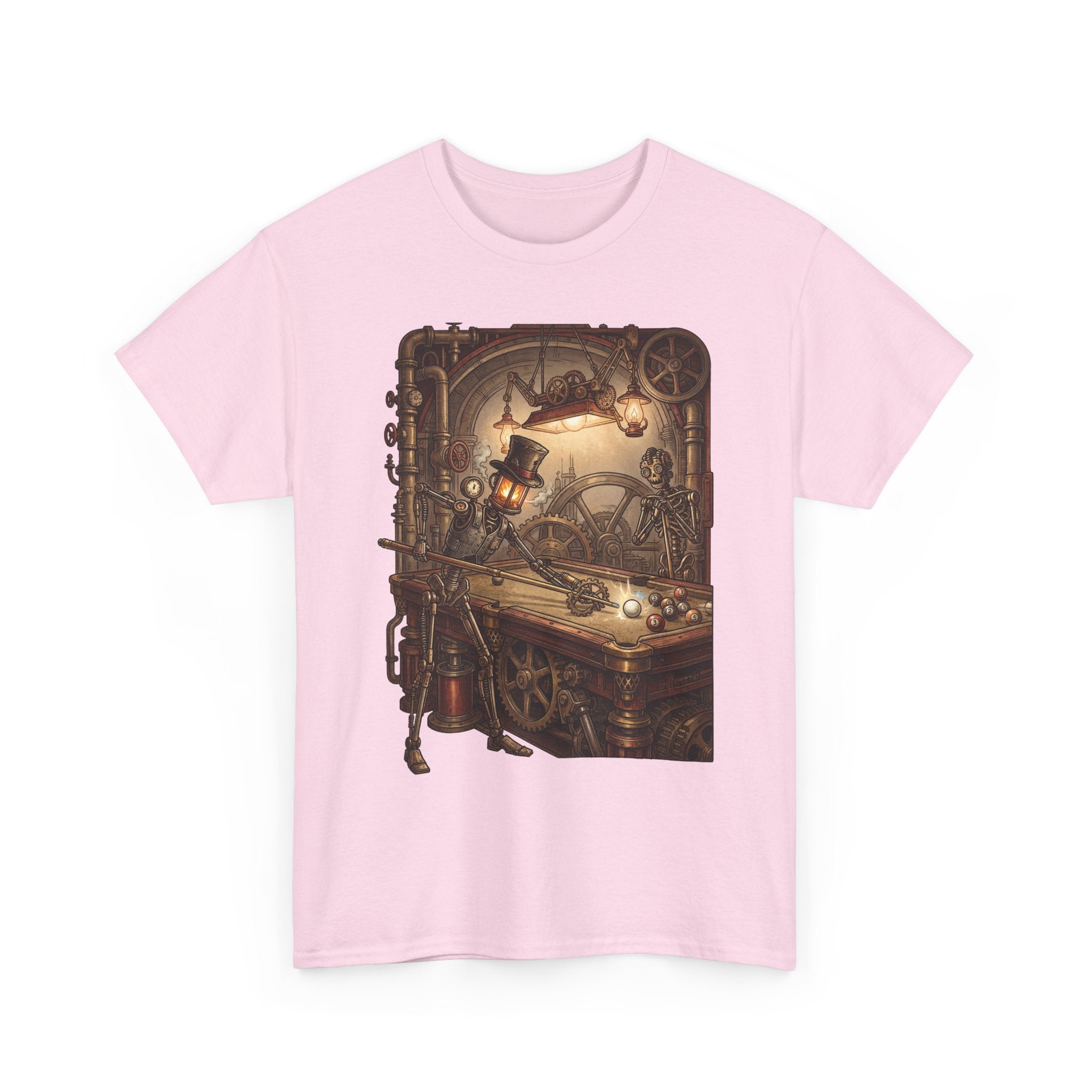 Steampunk Billiards T-Shirt – Vintage Pool Illustration