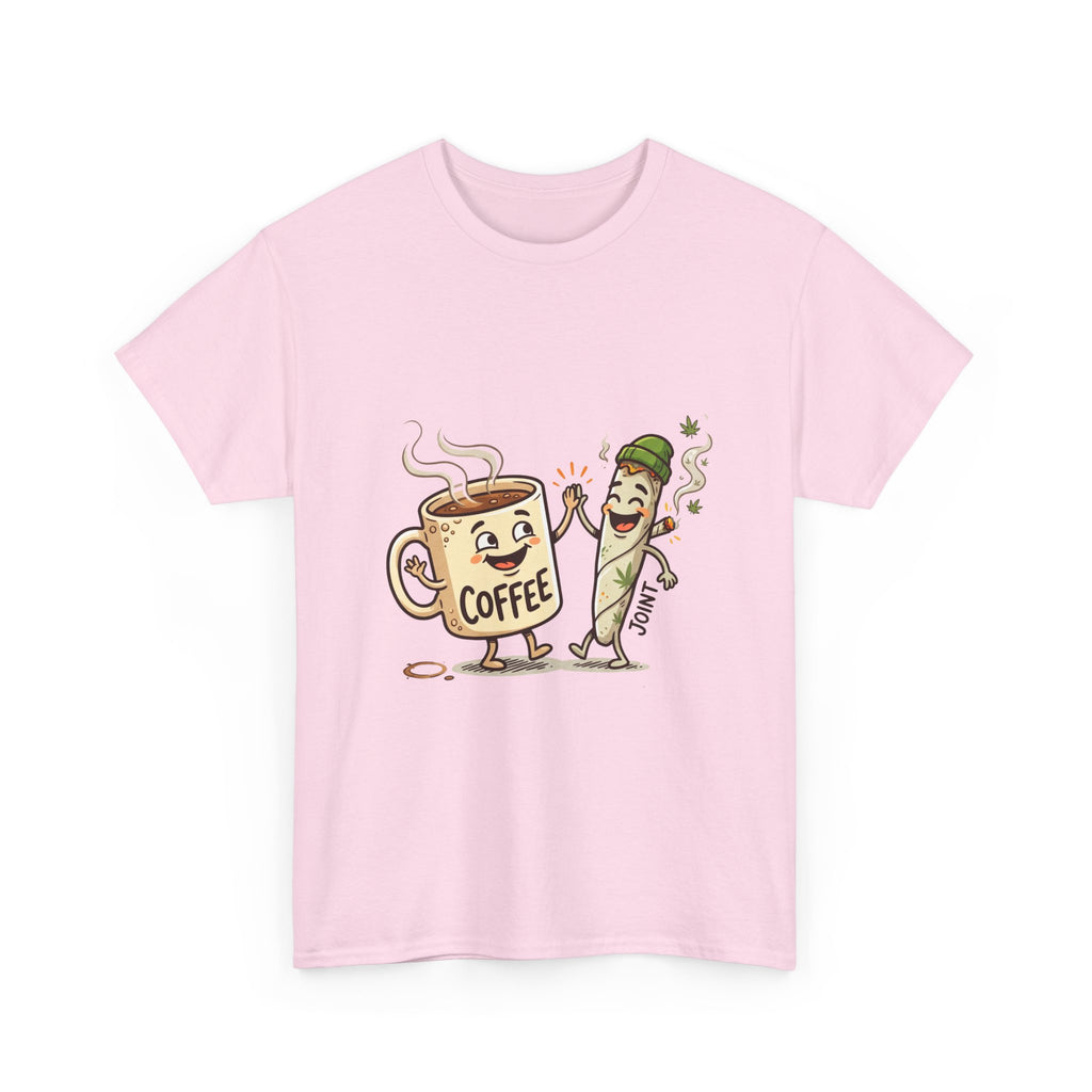 Coffee & a Joint Friends T-Shirt — Funny Breakfast Cartoon Tee