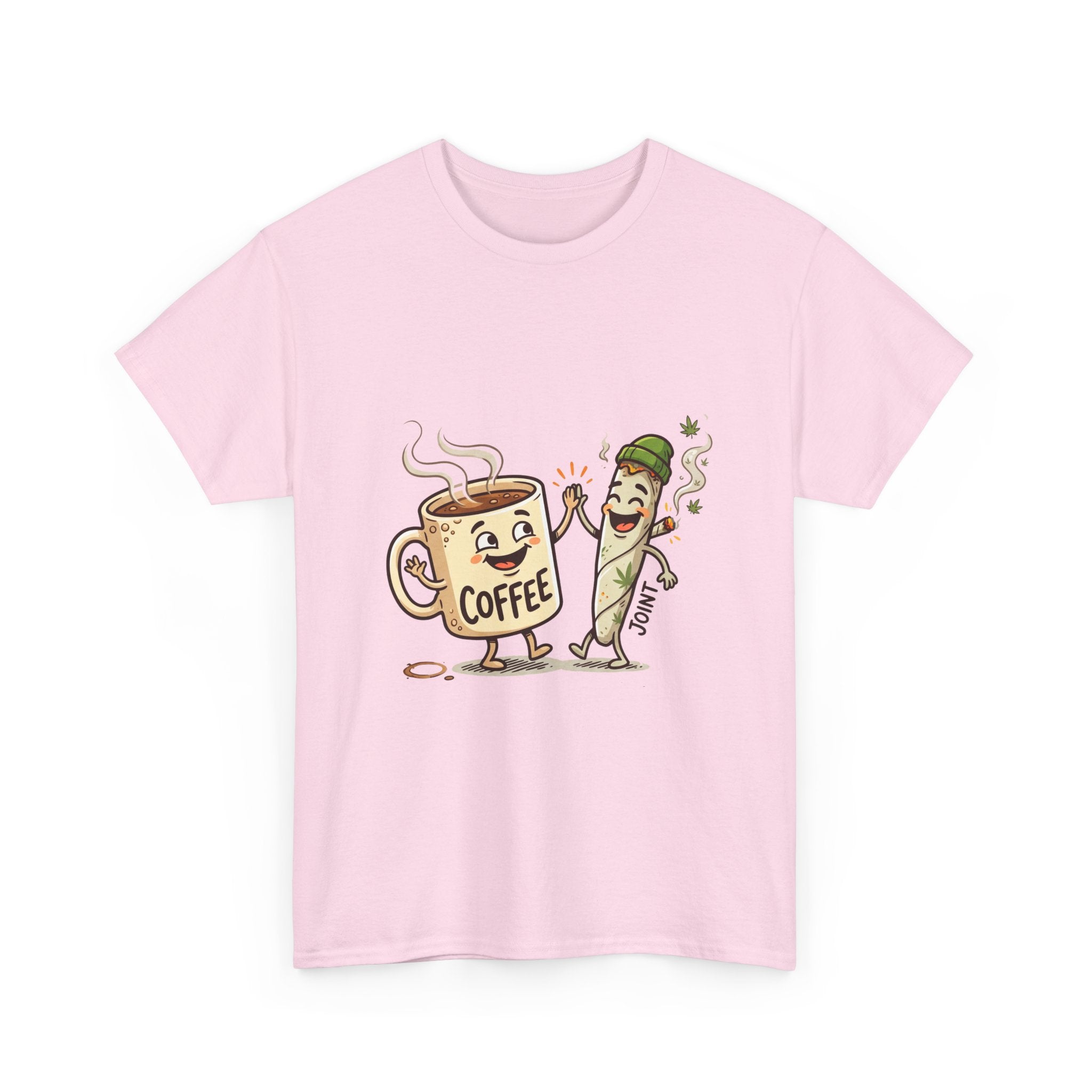Coffee & a Joint Friends T-Shirt — Funny Breakfast Cartoon Tee