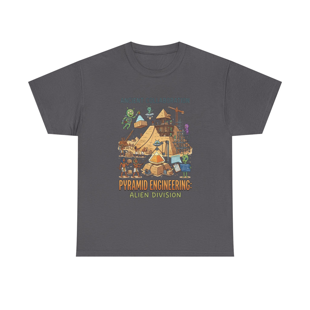 Pyramid Engineering Tee — "Ancient Collaboration" Alien Division Graphic Shirt