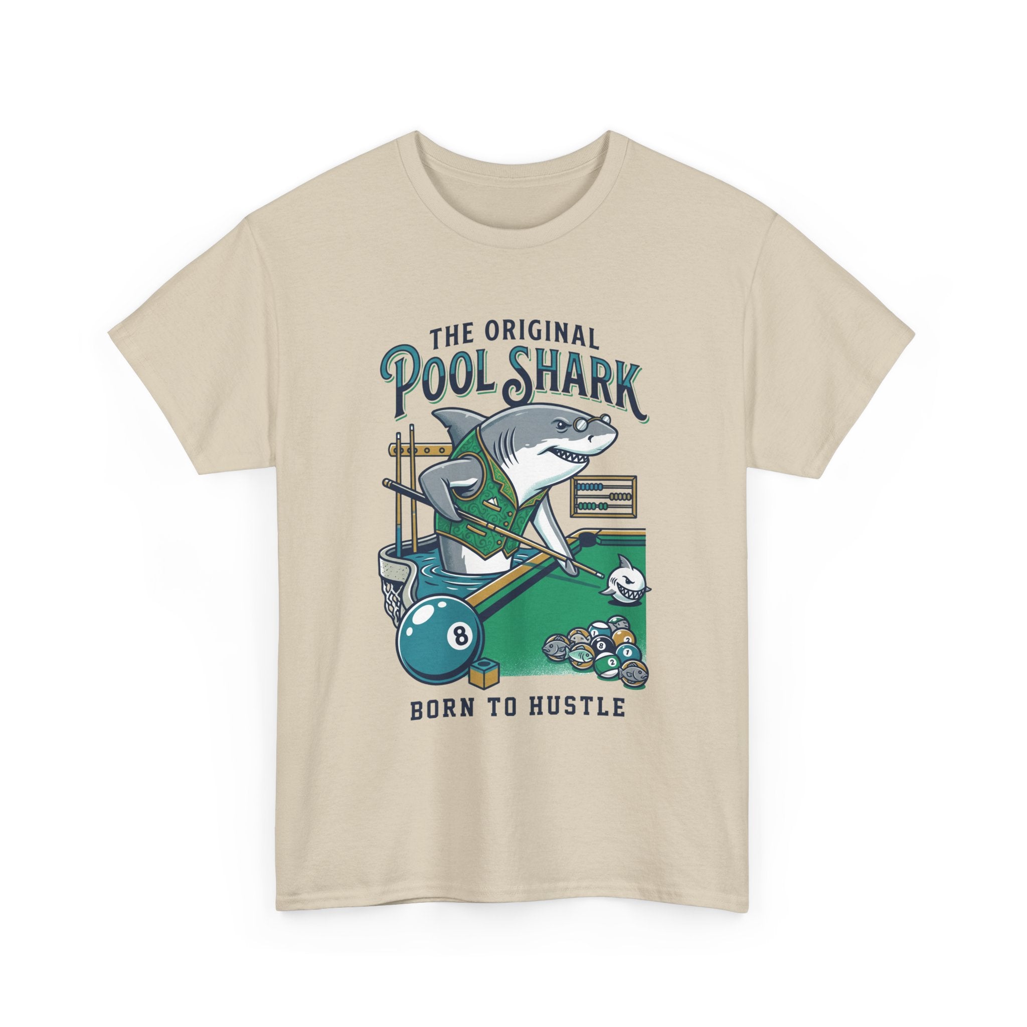 Pool Shark T-Shirt — 'The Original Pool Shark: Born to Hustle' Billiards Tee