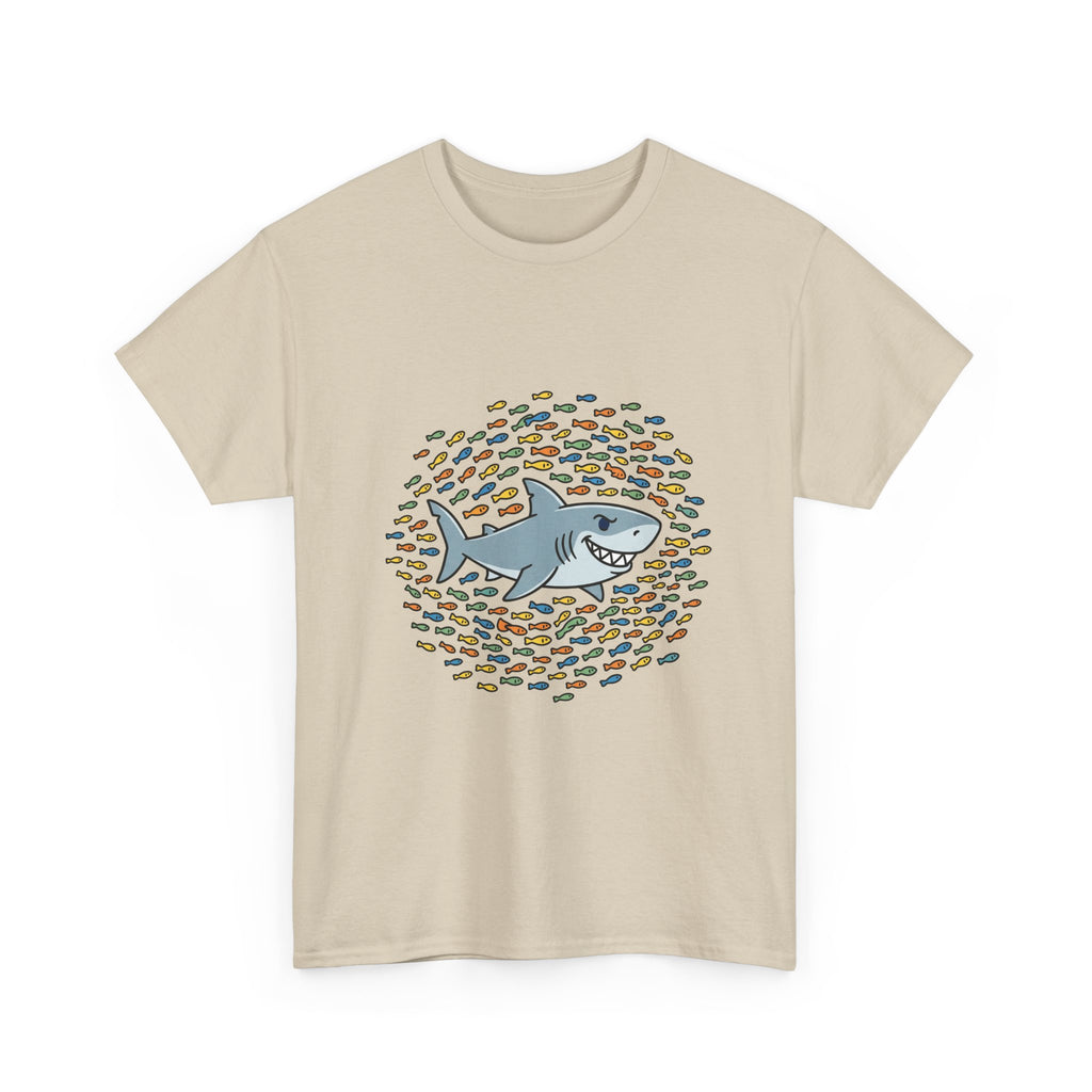 Shark and School Graphic Tee — Cute Ocean Kids Shirt
