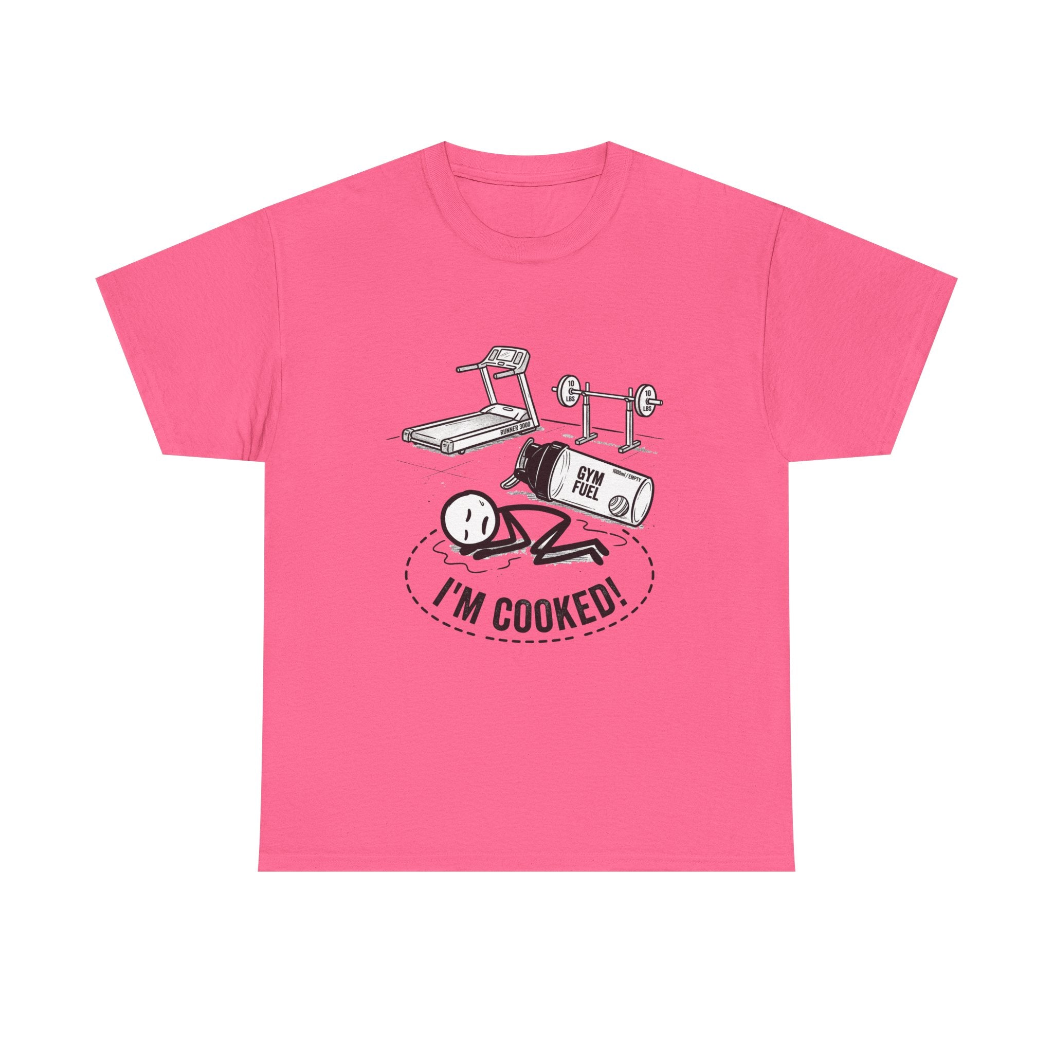 Fitness Humor T‑Shirt — "I'm Cooked!" Workout Exhaustion Tee