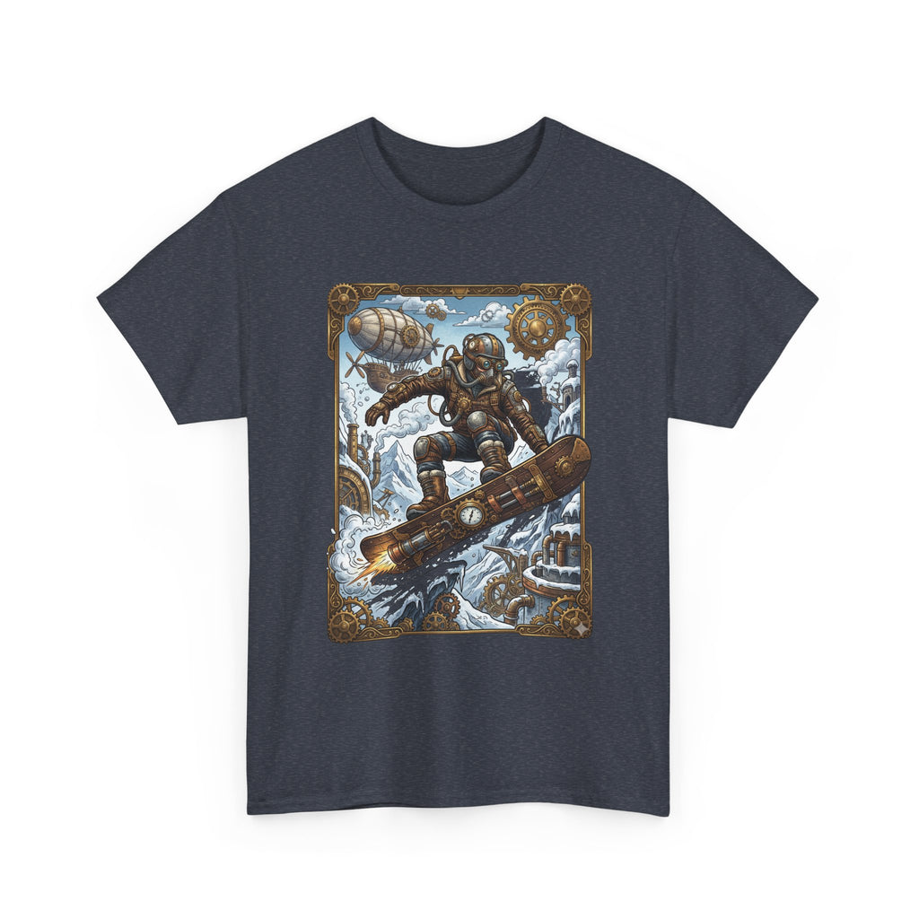 Steampunk Snowboarder Tee — Vintage Deep-Sea Snowboarding Graphic Shirt