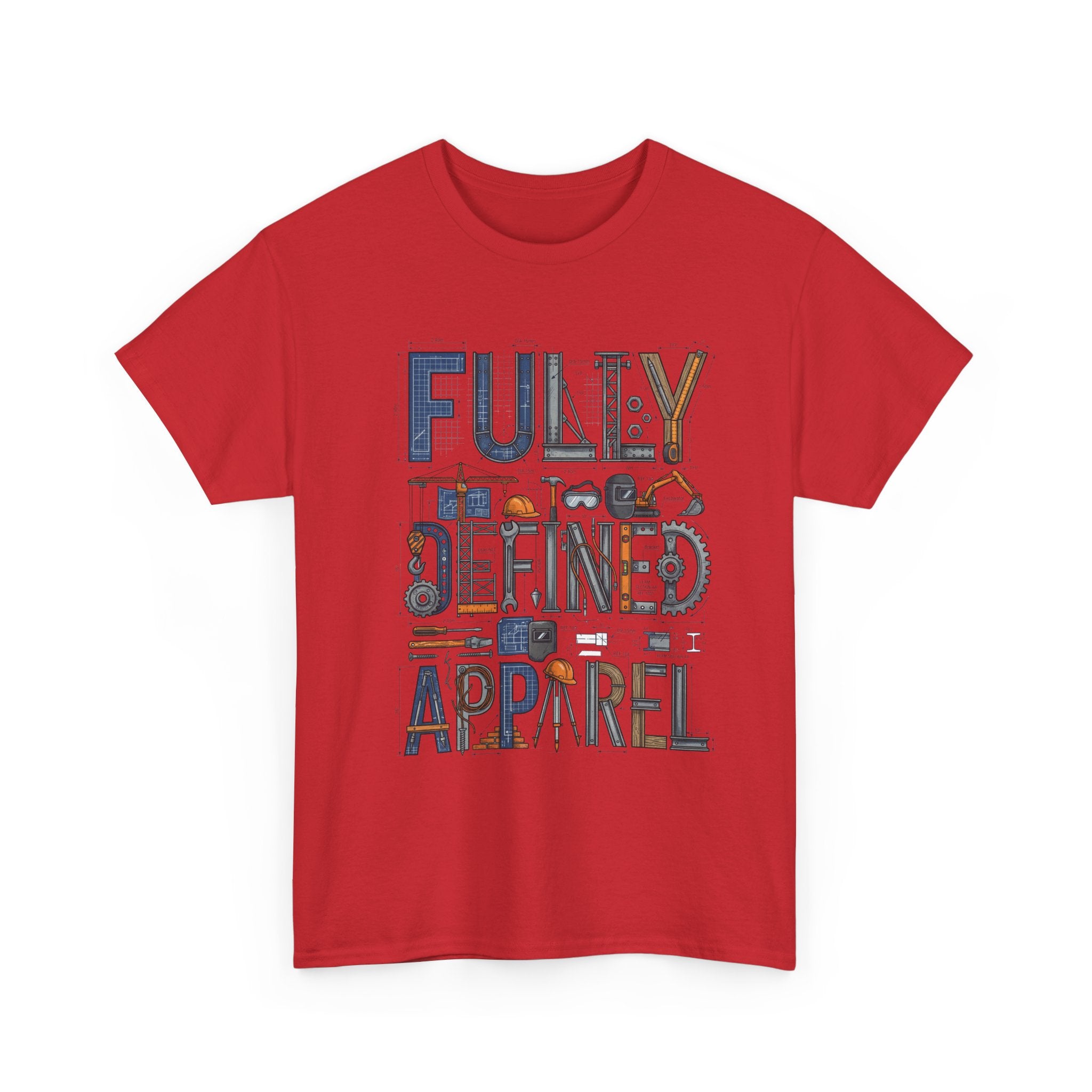 Fully Defined Apparel T-Shirt — Graphic Tee with Retro Tools Design