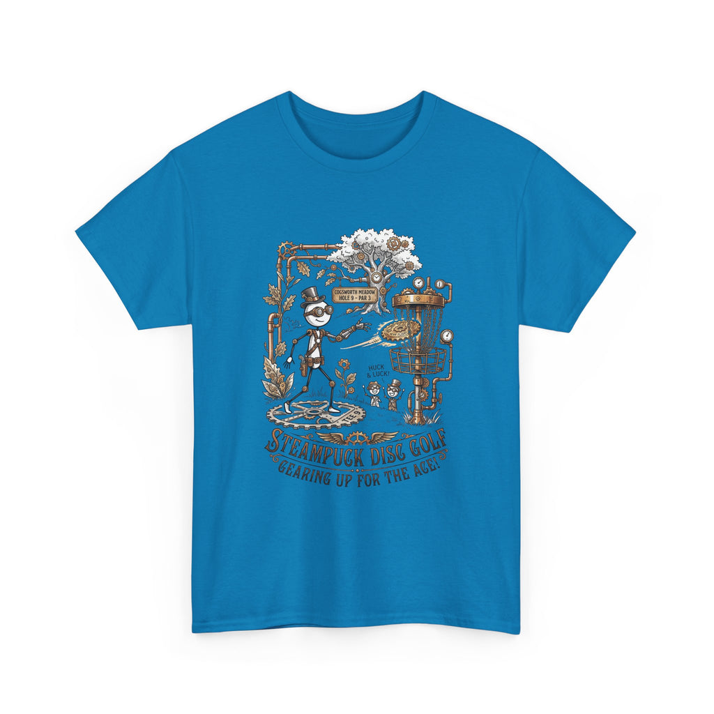 Steampunk Disc Golf T-Shirt — "Gearing Up for the Ace" Vintage Disc Golf Tee