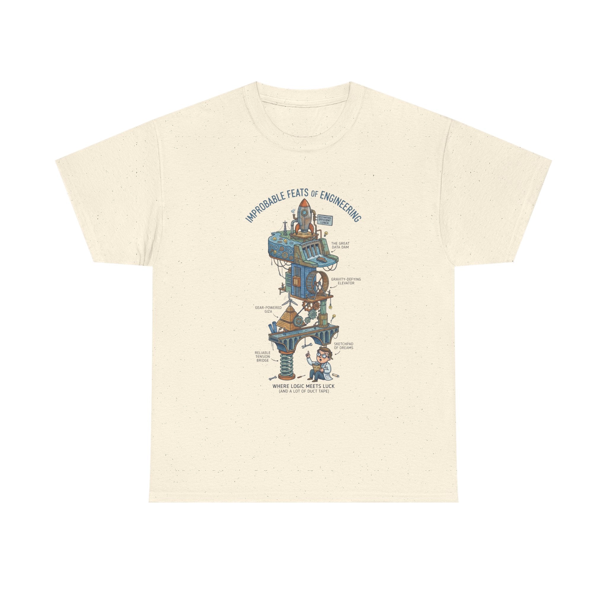Engineering Feats T‑Shirt — Engineering Diagram Tee