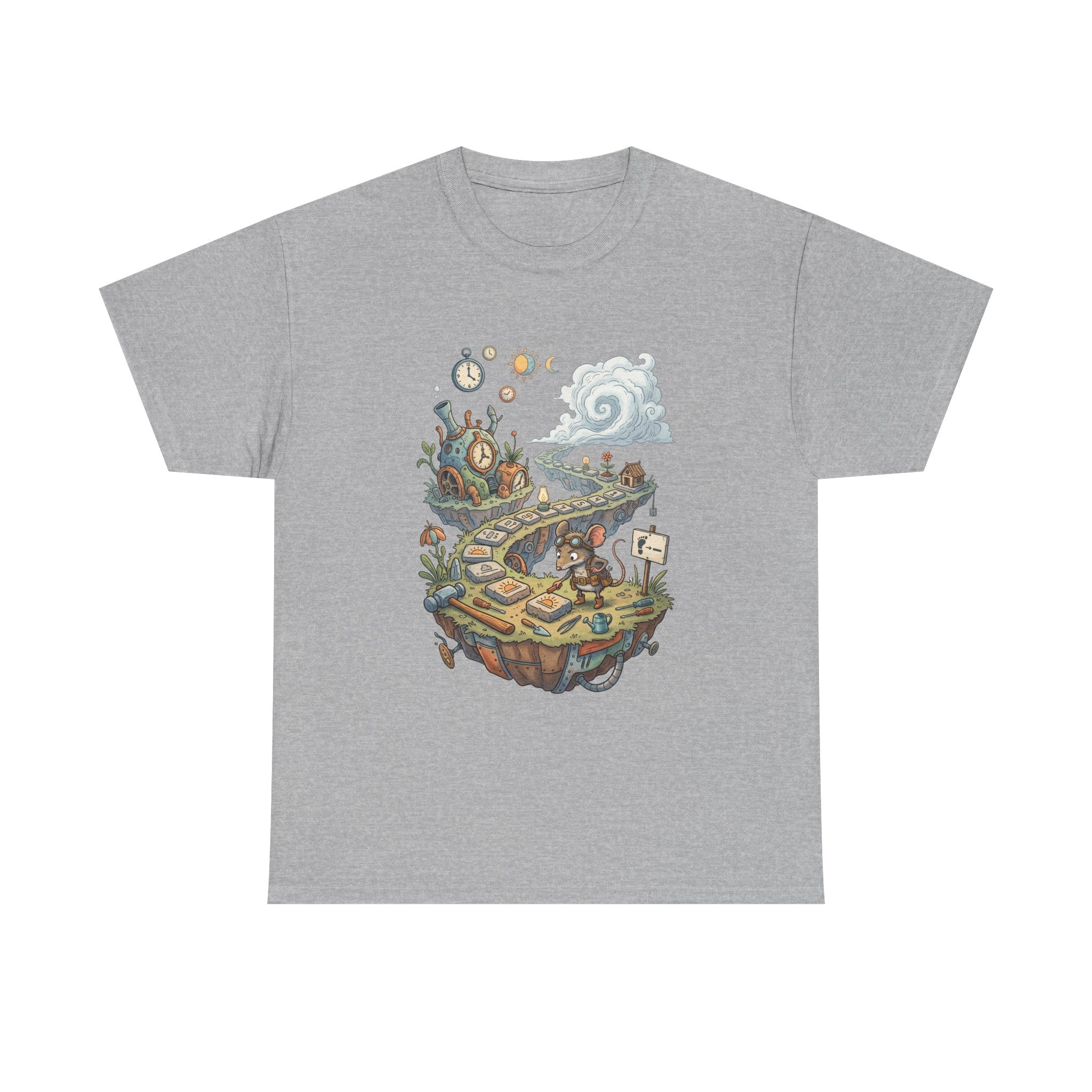 T-Shirt — Fantasy Floating Island Roadmap Illustration Tee