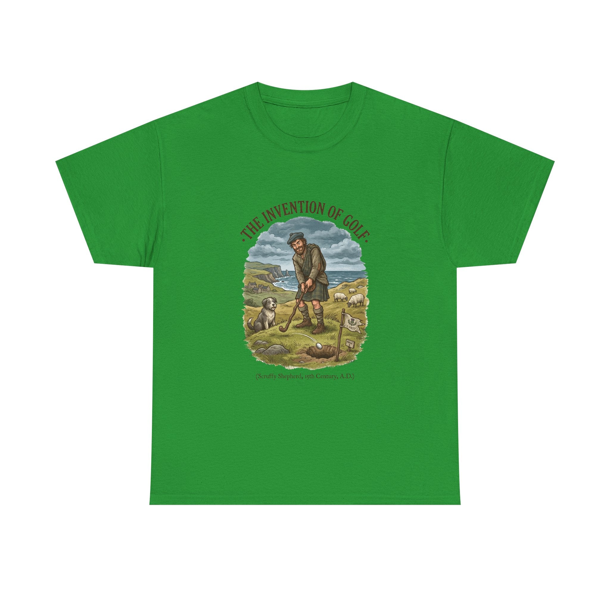The Invention of Golf T-Shirt — Vintage Golfer Illustration Tee
