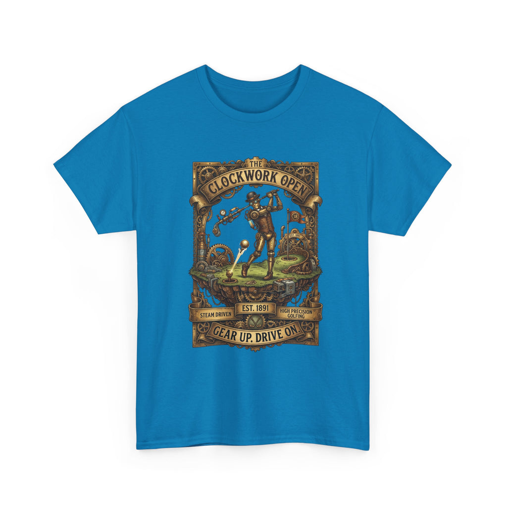Steampunk Golf Tee — Vintage Mechanical Tin Man Graphic T-Shirt