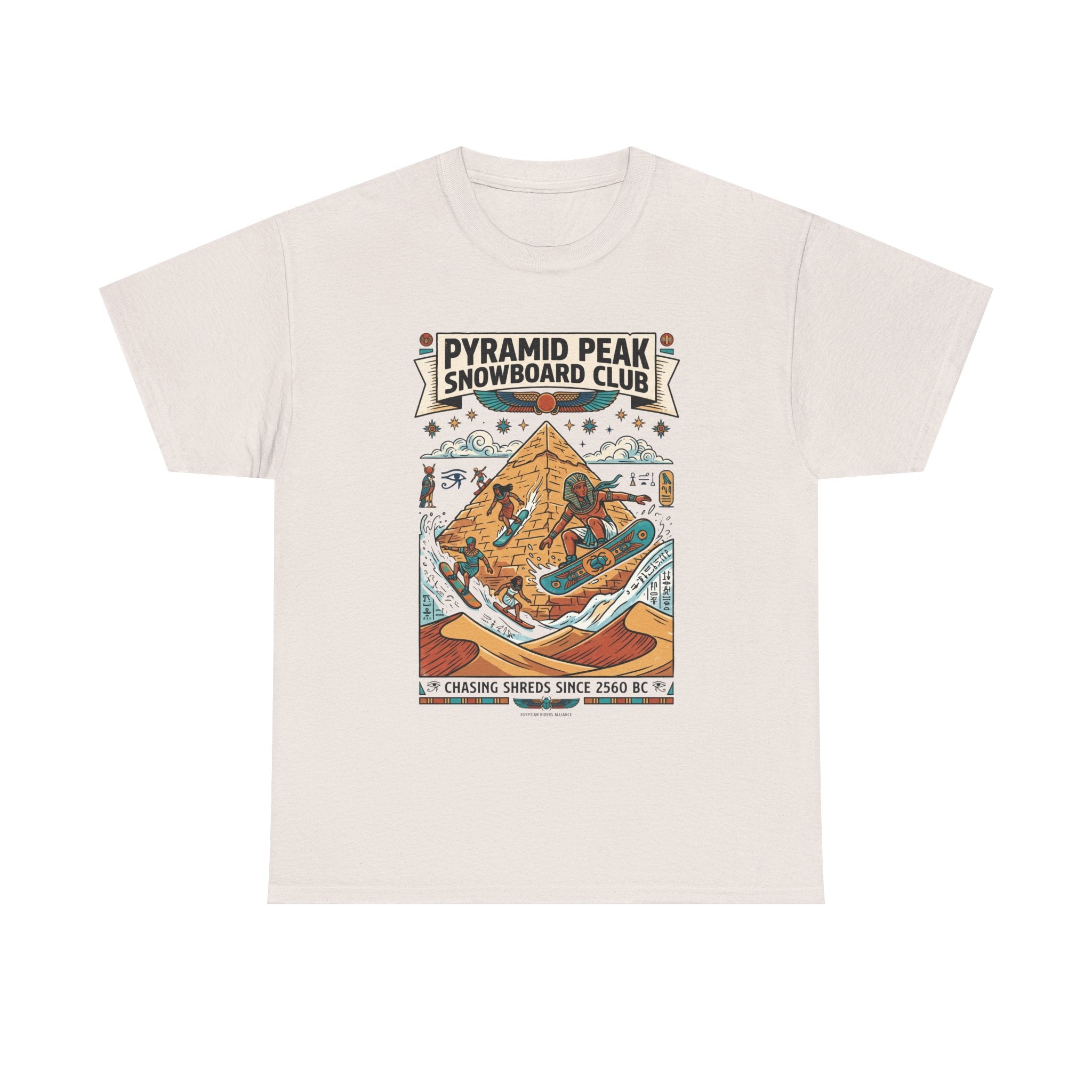 Snowboard Club Graphic Tee — "Pyramid Peak Snowboard Club" Vintage Winter Shirt