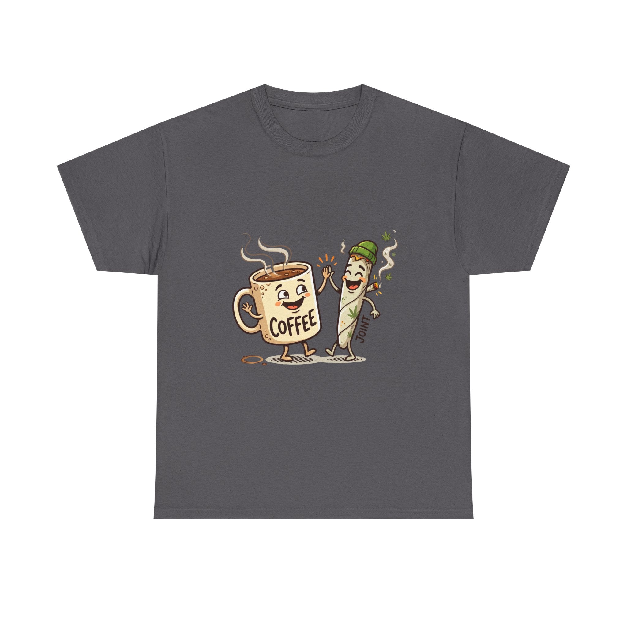 Coffee & a Joint Friends T-Shirt — Funny Breakfast Cartoon Tee