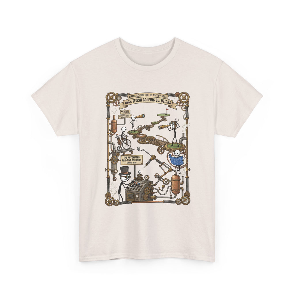 Steampunk Golf — ‘How To Make Par’ Vintage Contraption T-Shirt