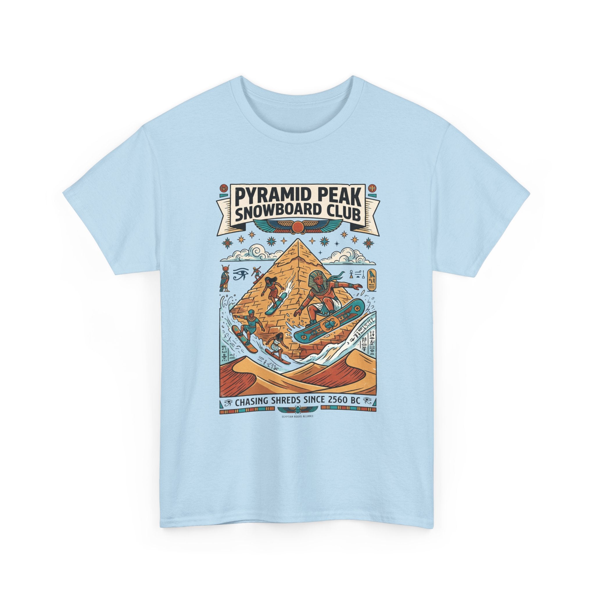 Snowboard Club Graphic Tee — "Pyramid Peak Snowboard Club" Vintage Winter Shirt