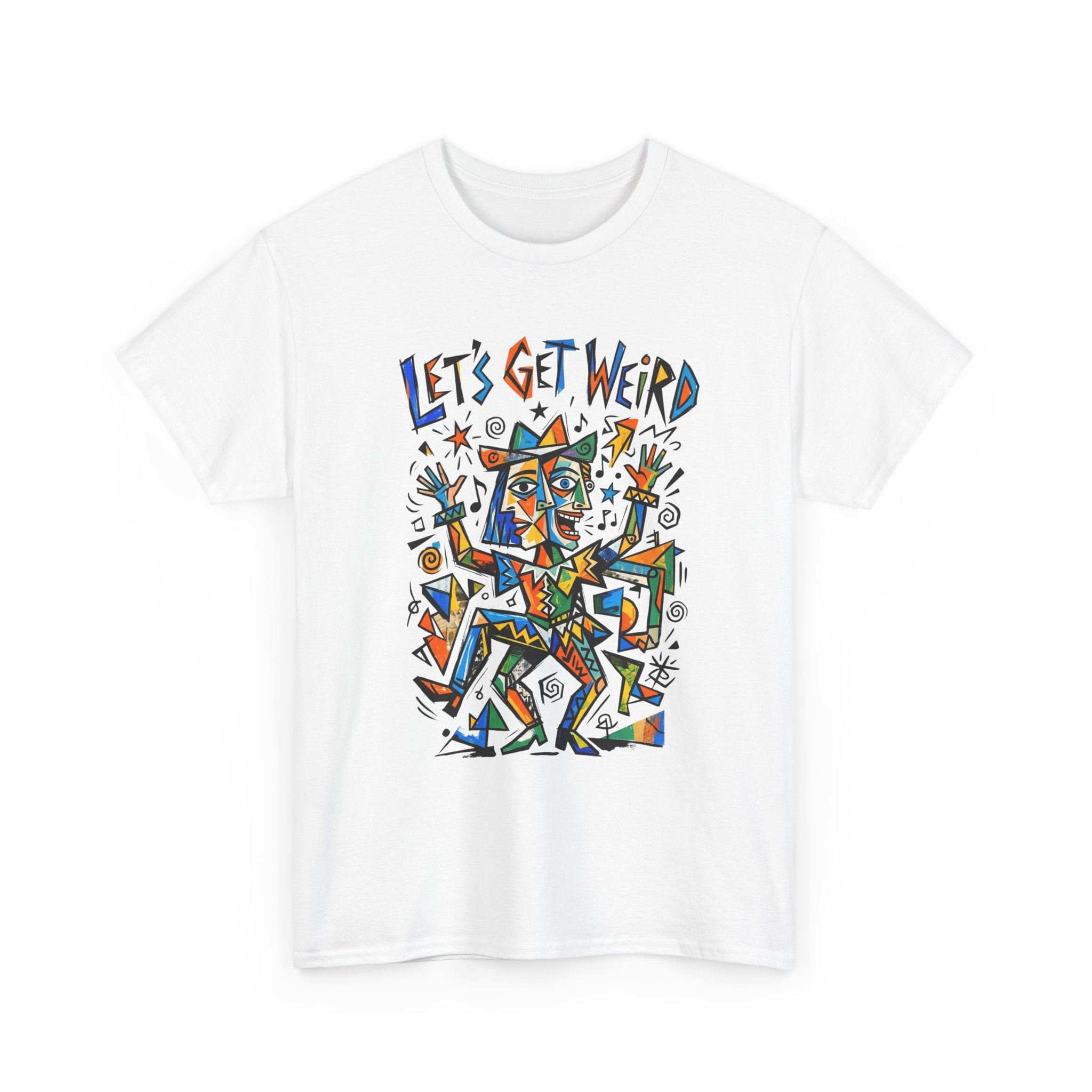 Let's Get Weird T‑Shirt — Colorful Abstract Party Graphic Tee