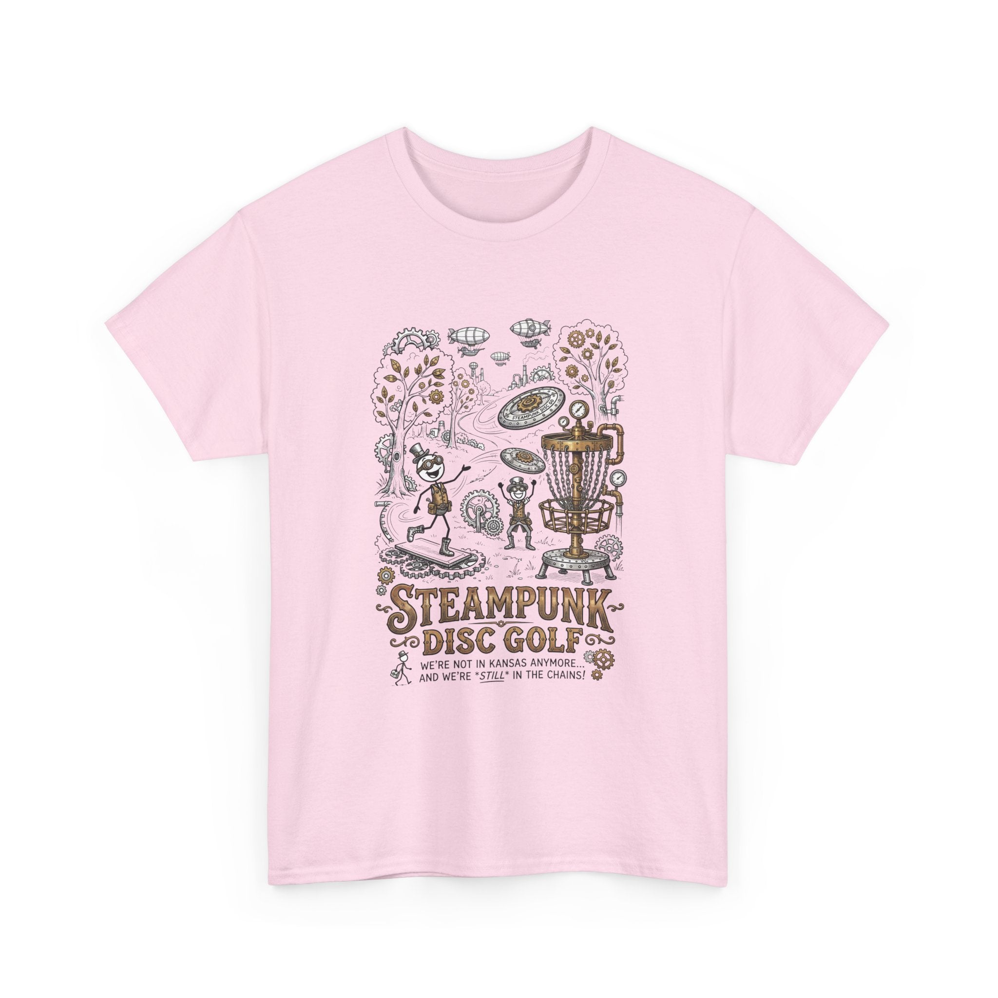 Steampunk Disc Golf T-Shirt — Vintage Victorian Disc Golf Design