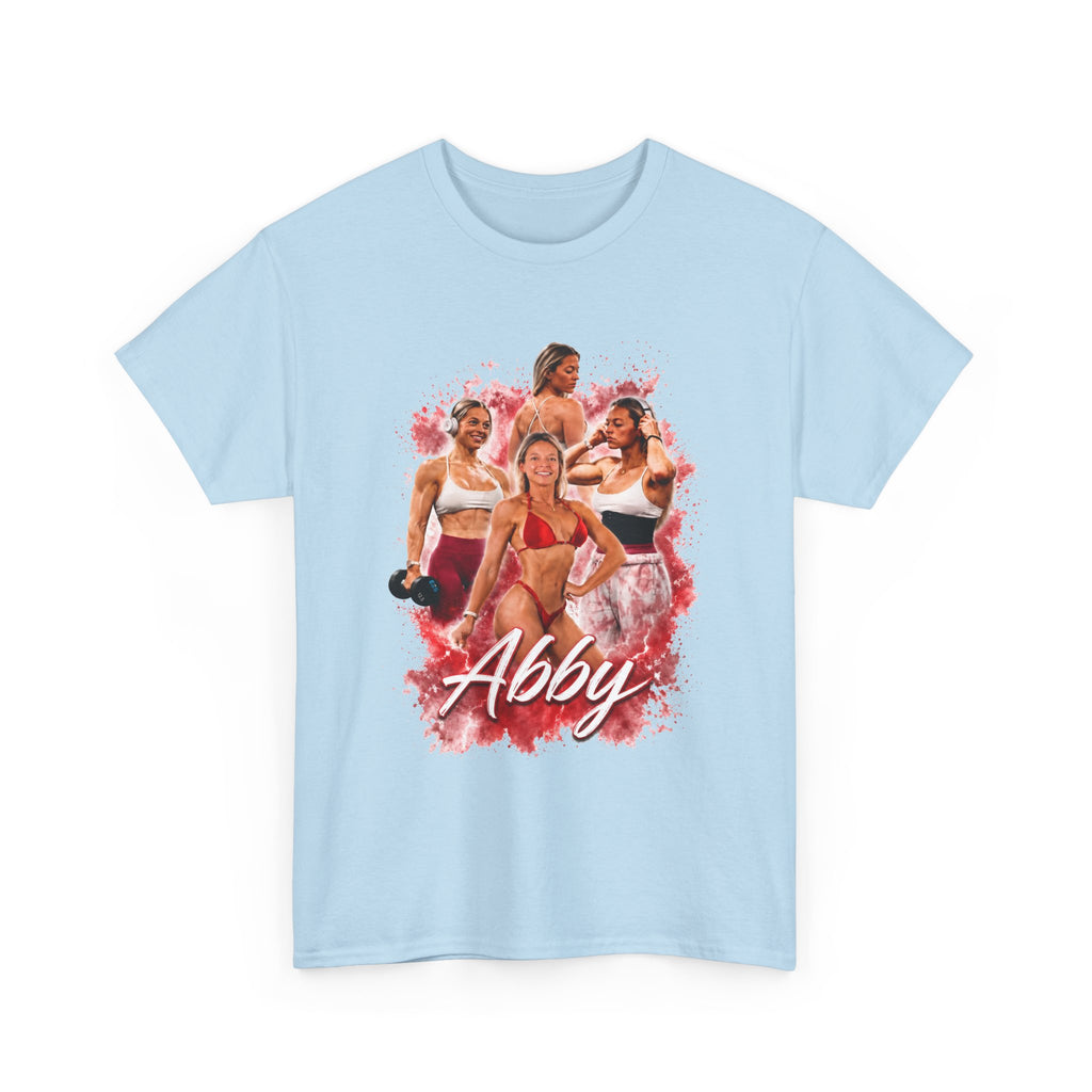 Abby Fitness Crew T-Shirt — Women's Workout Retro Photo Design