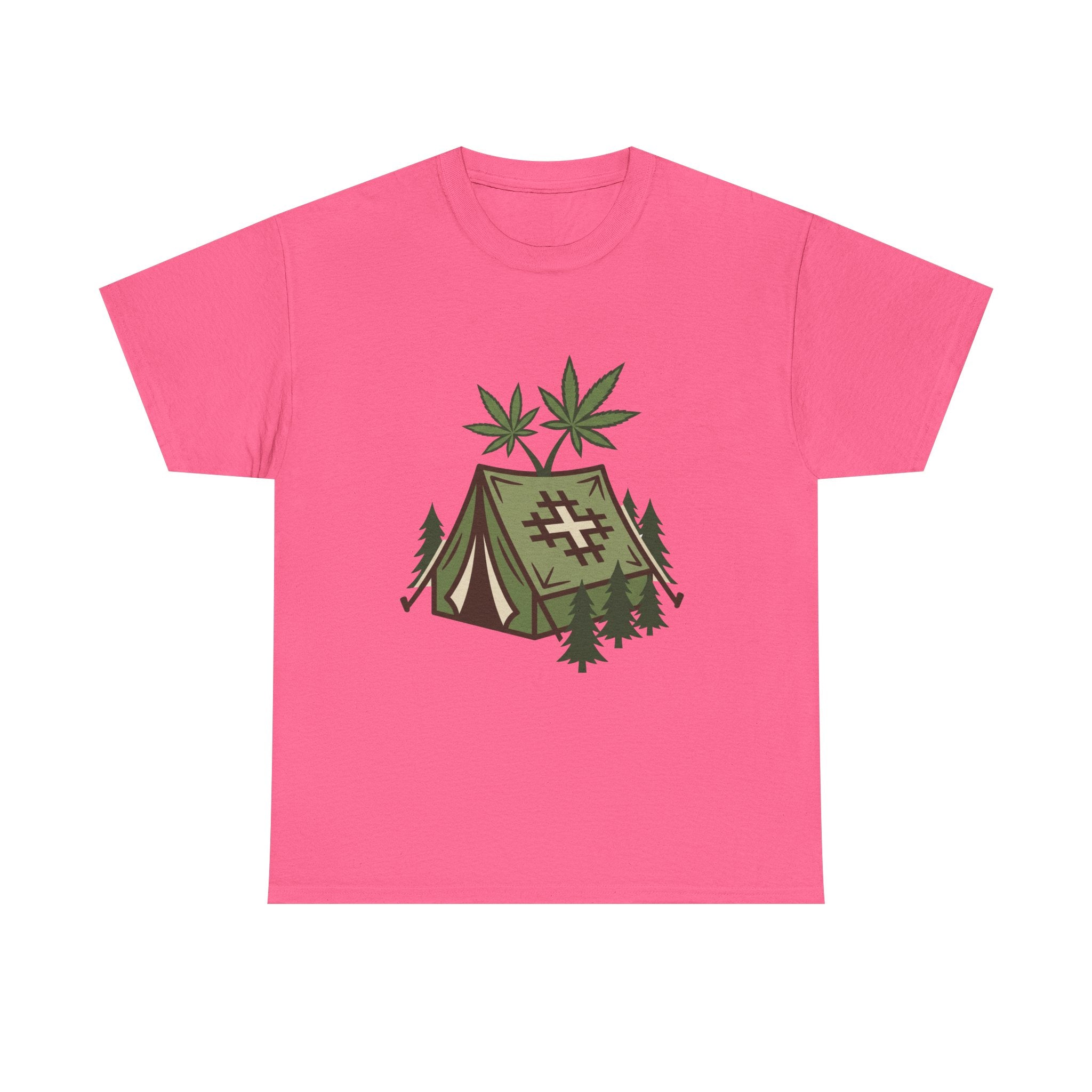 Camping Tent Cannabis T-Shirt – Weed Outdoor Adventure Graphic Tee