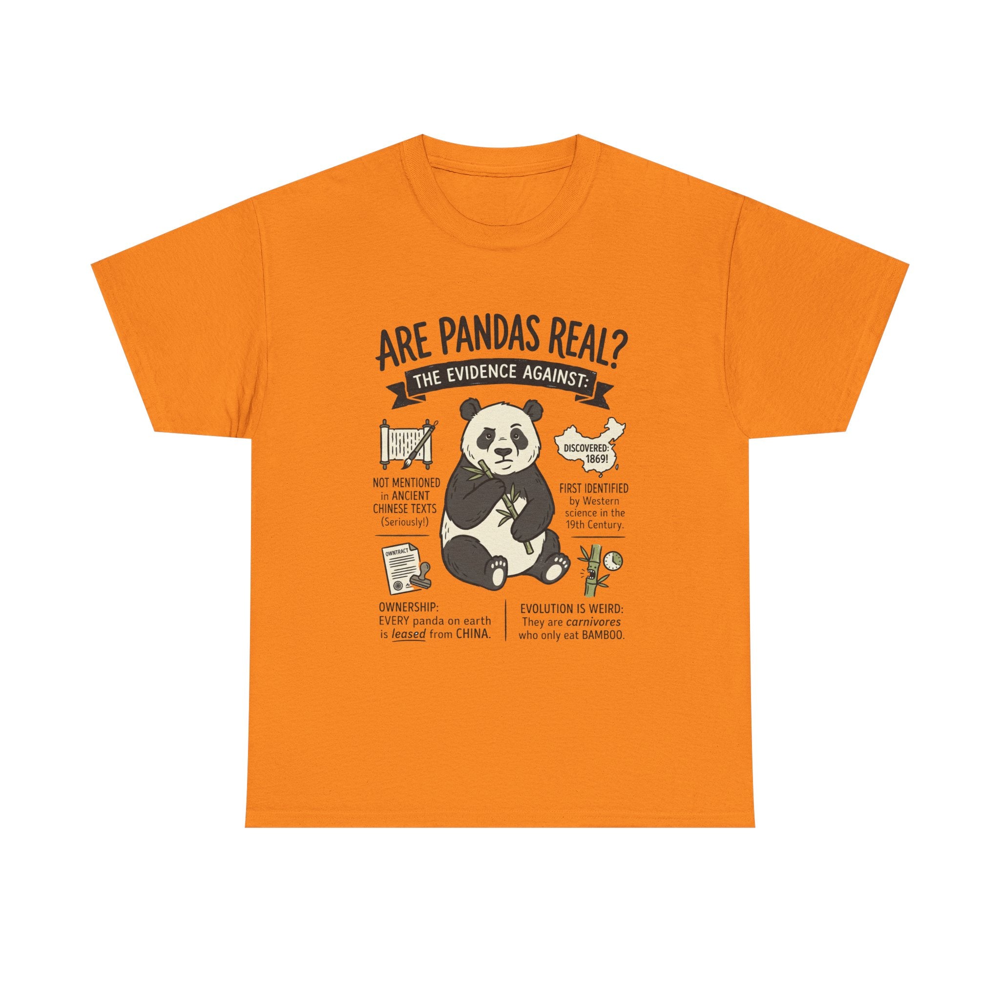 Are Pandas Real? Graphic Tee — Funny Panda Infographic T-Shirt