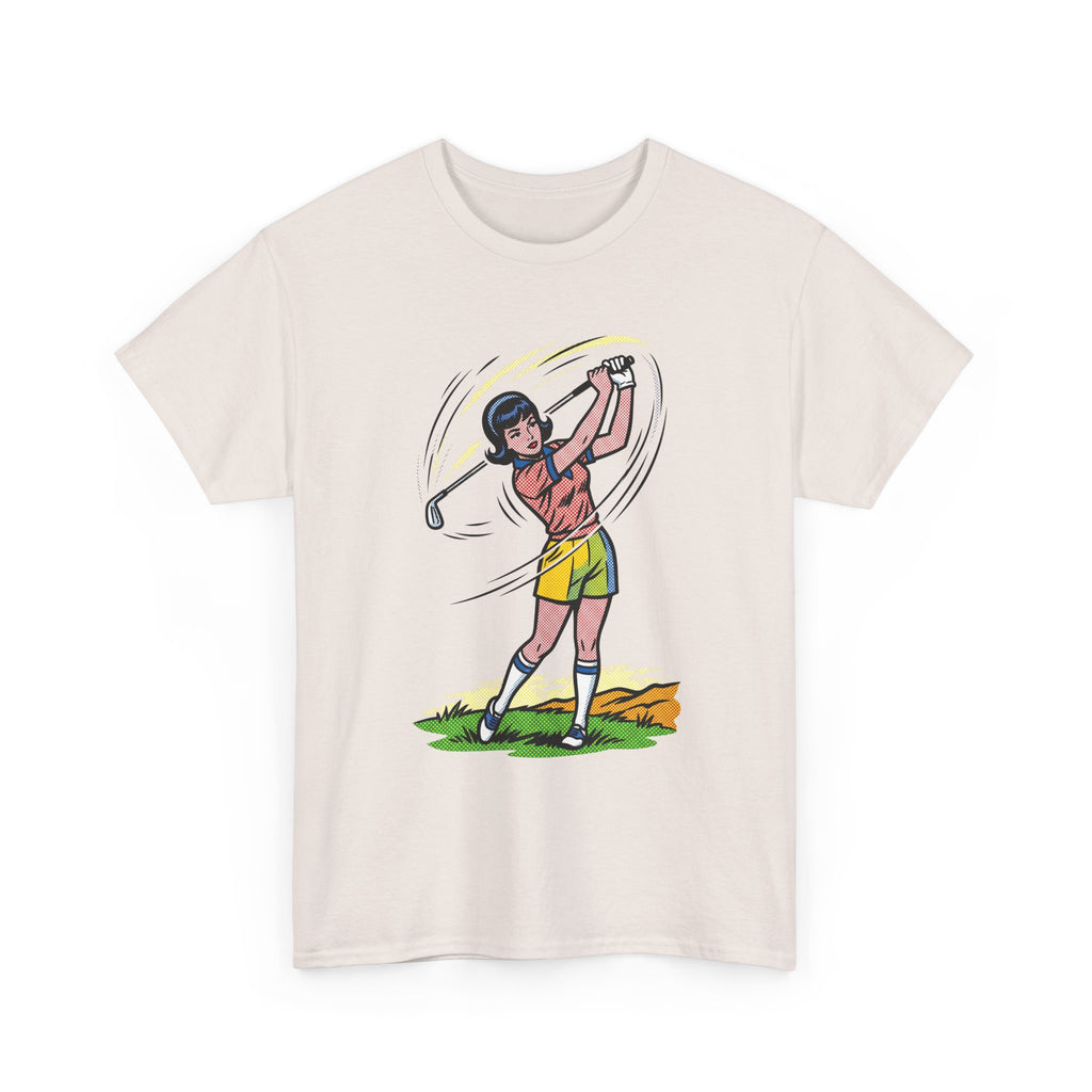 Golf Swing Graphic Tee — Vintage Golfer Illustration T-Shirt
