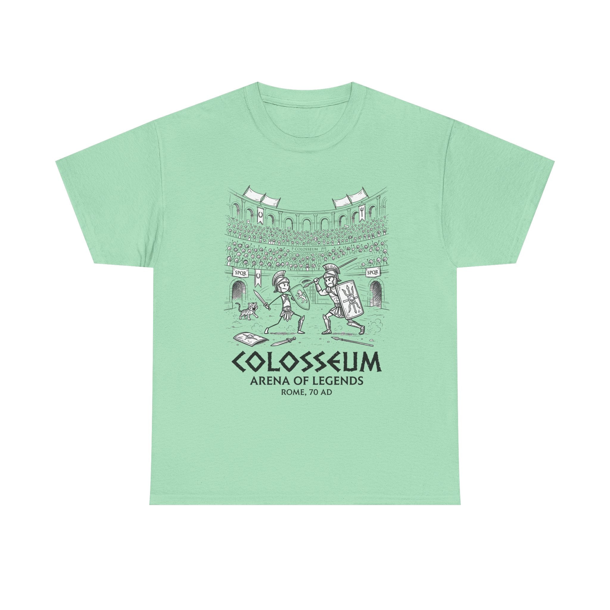 Colosseum Arena of Legends Graphic Tee — Roman Gladiator Coliseum Shirt
