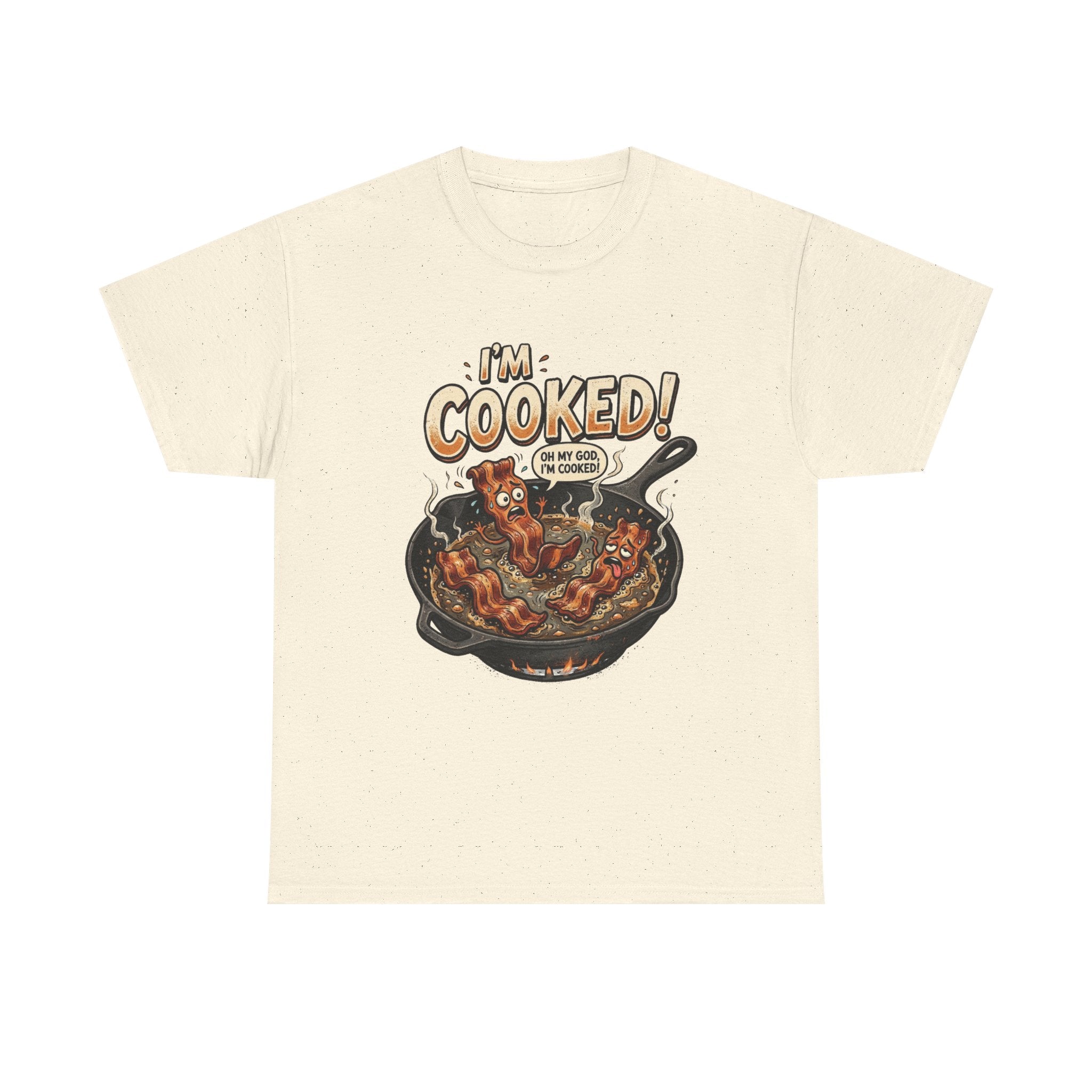 I’m Cooked! Funny Bacon Skillet T-Shirt