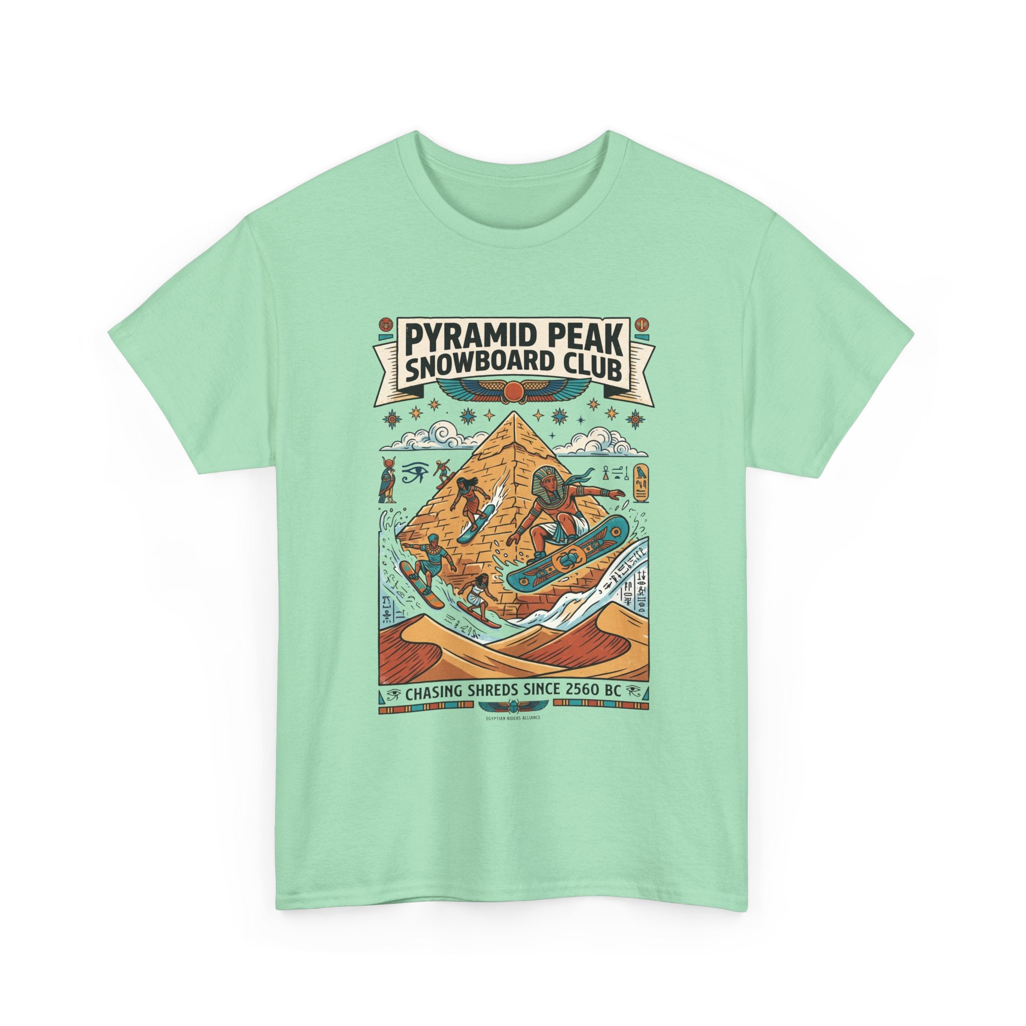 Snowboard Club Graphic Tee — "Pyramid Peak Snowboard Club" Vintage Winter Shirt