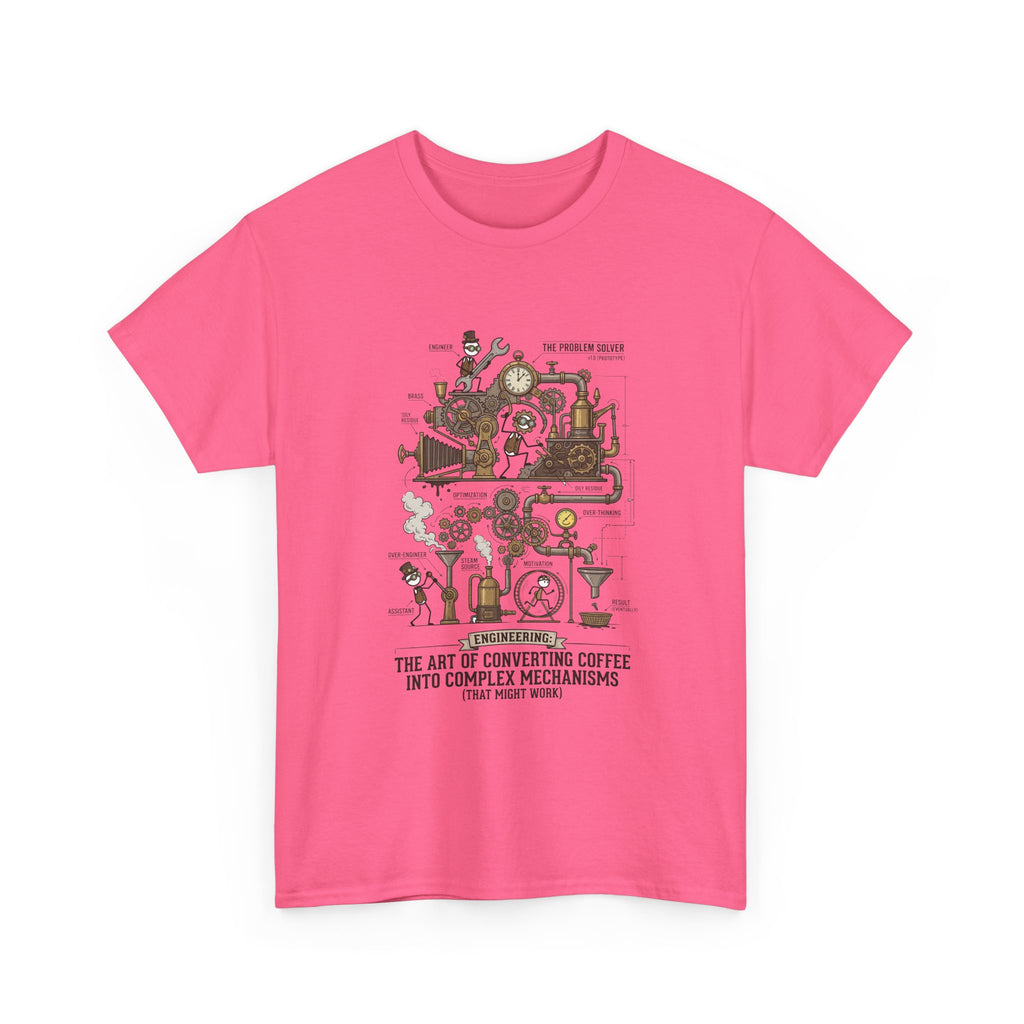Steampunk Engineering T-Shirt — The Art of Converting Coffee Into Complex Mechanisms Graphic Tee
