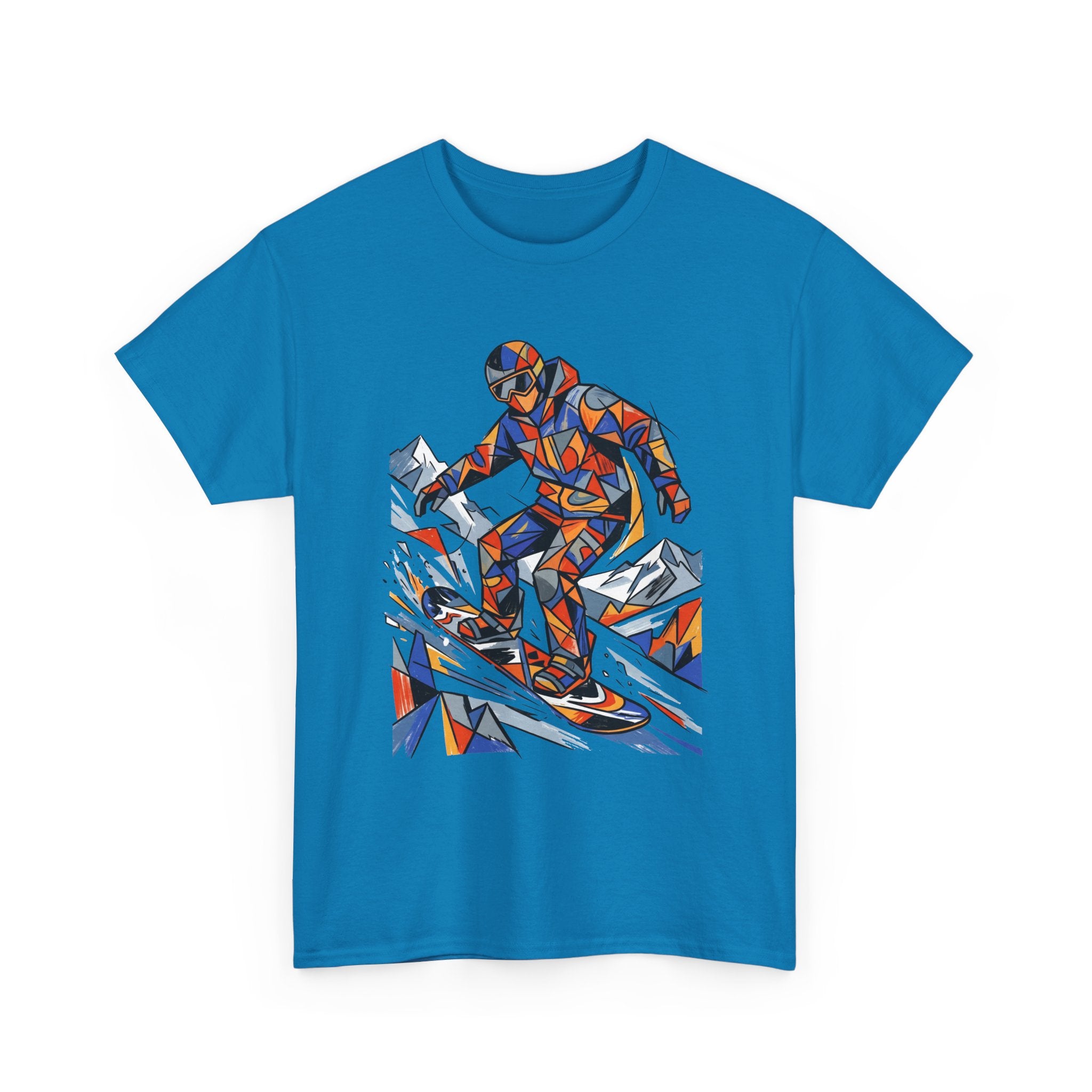 Snowboarder Geometric Art Tee