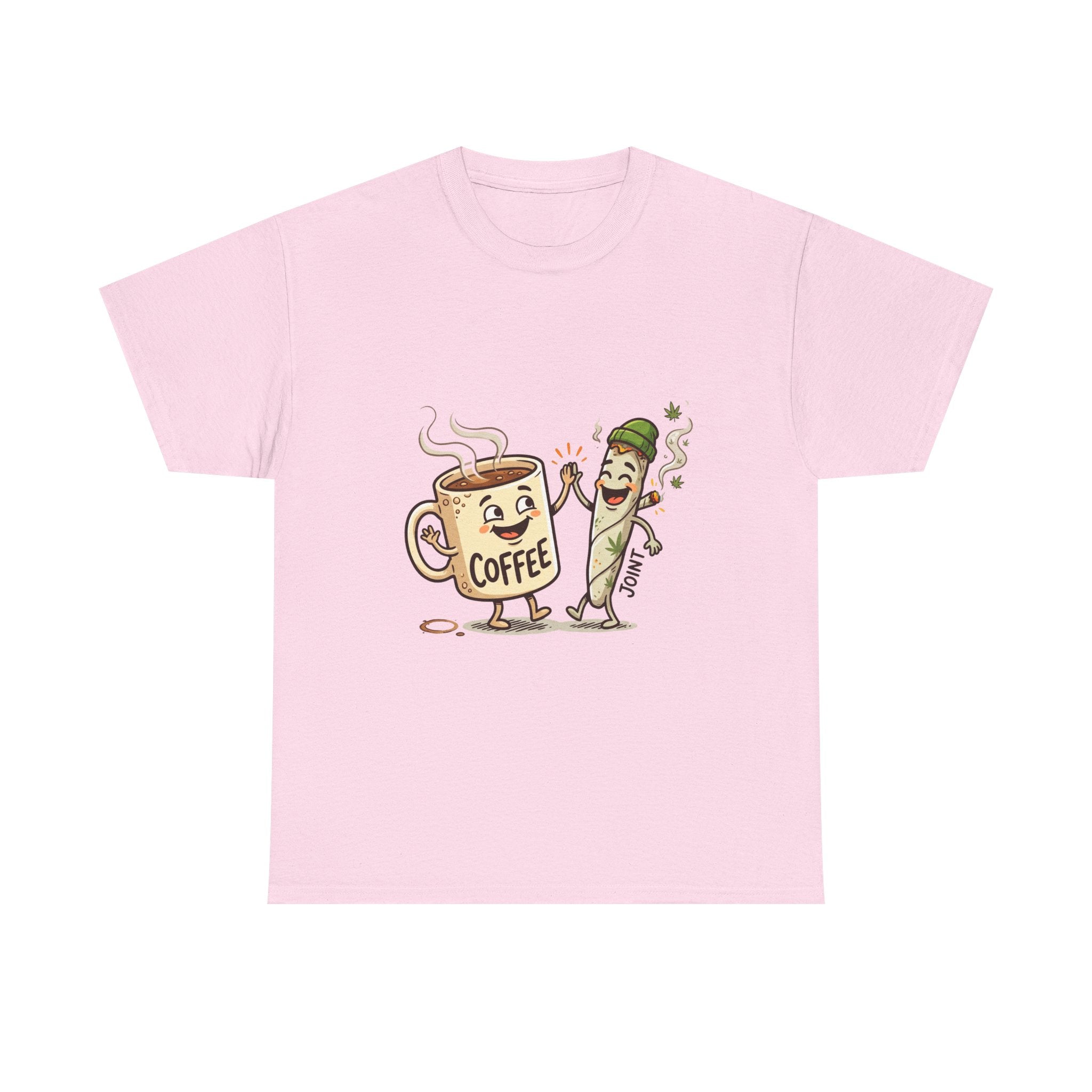 Coffee & a Joint Friends T-Shirt — Funny Breakfast Cartoon Tee