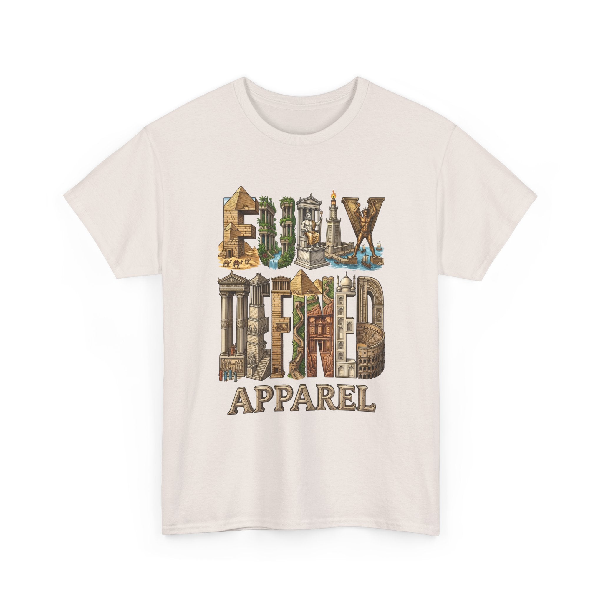 Fully Defined Apparel T‑Shirt — Wonders of the World Graphic Tee