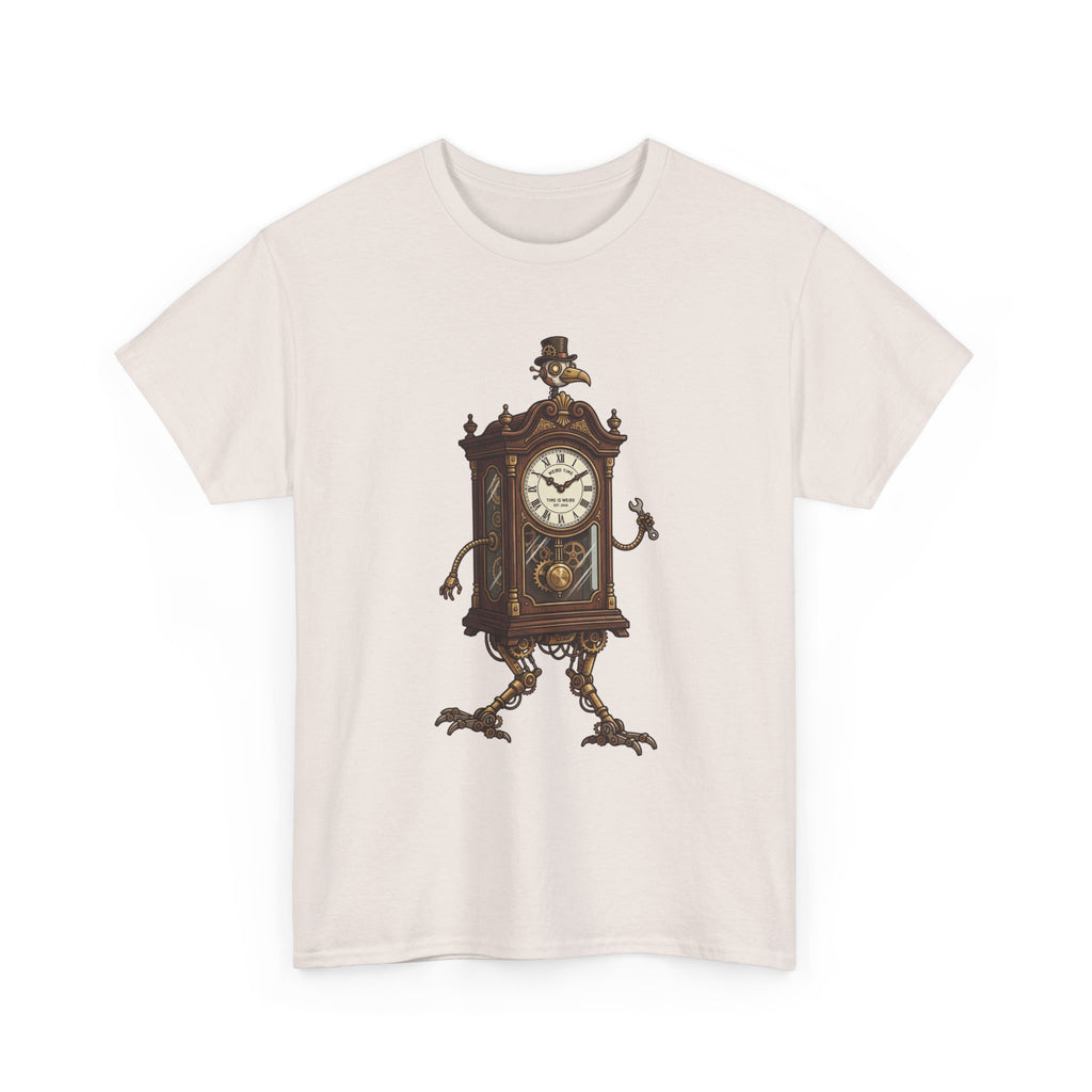 Clockwork Grandfather Tee — Vintage Walking Clock Graphic T-Shirt
