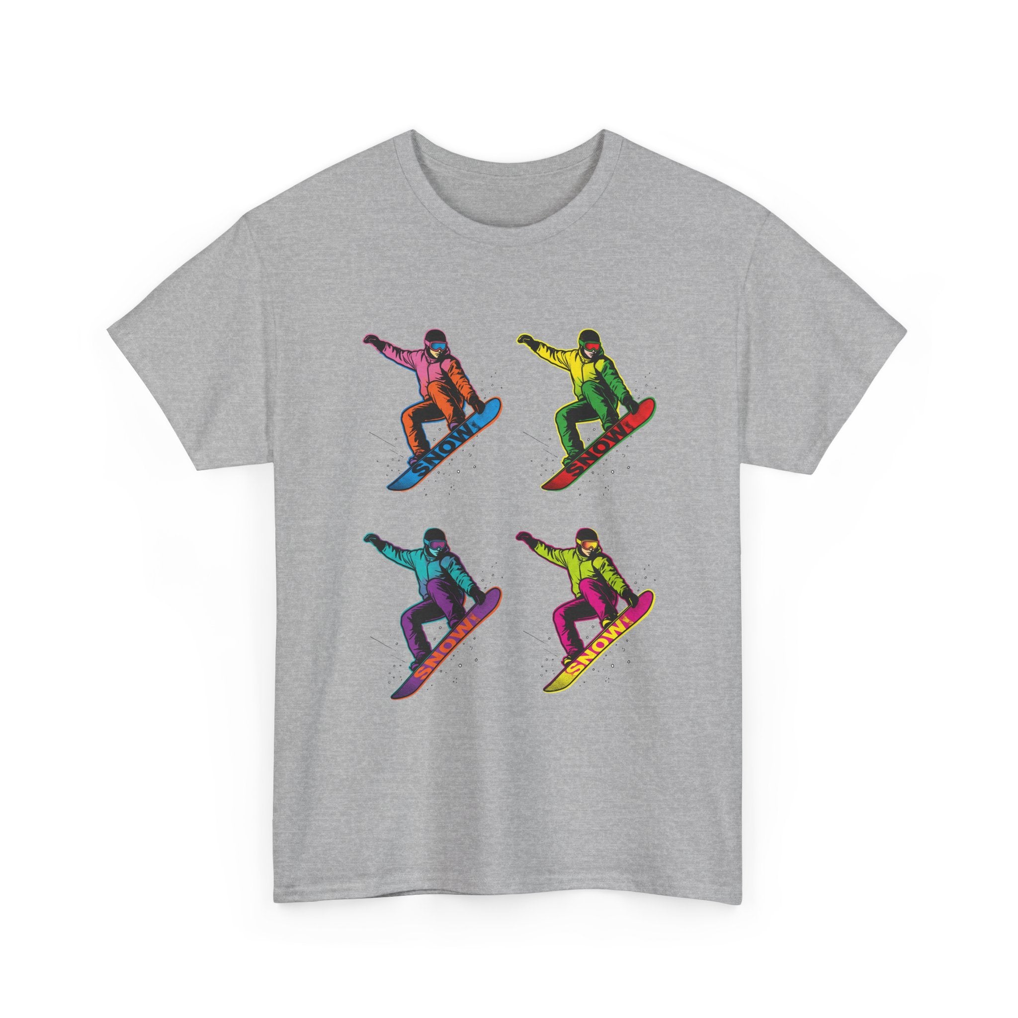 Snowboarder Pop Art T-Shirt – Colorful Retro Snowboarding Graphic Tee