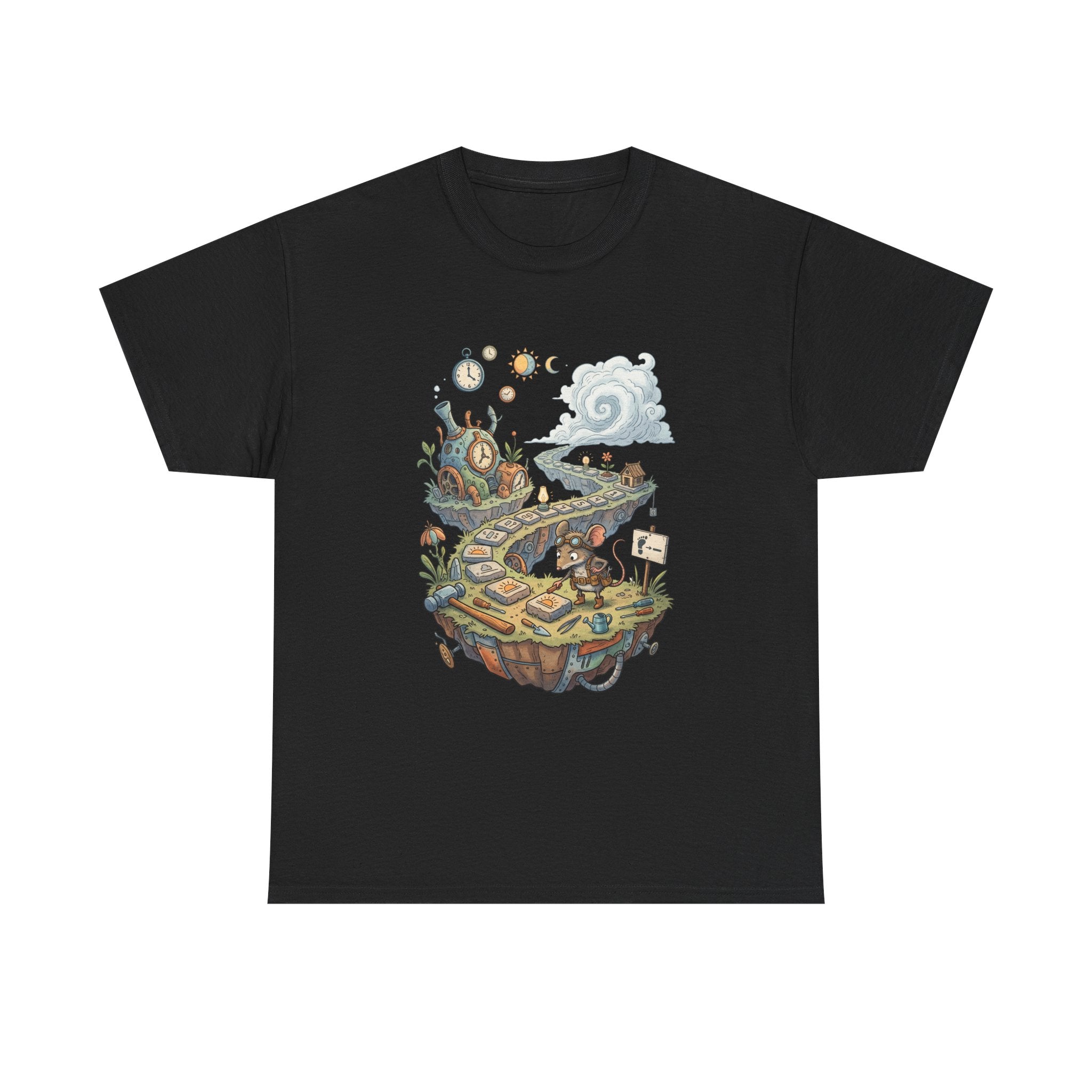 T-Shirt — Fantasy Floating Island Roadmap Illustration Tee