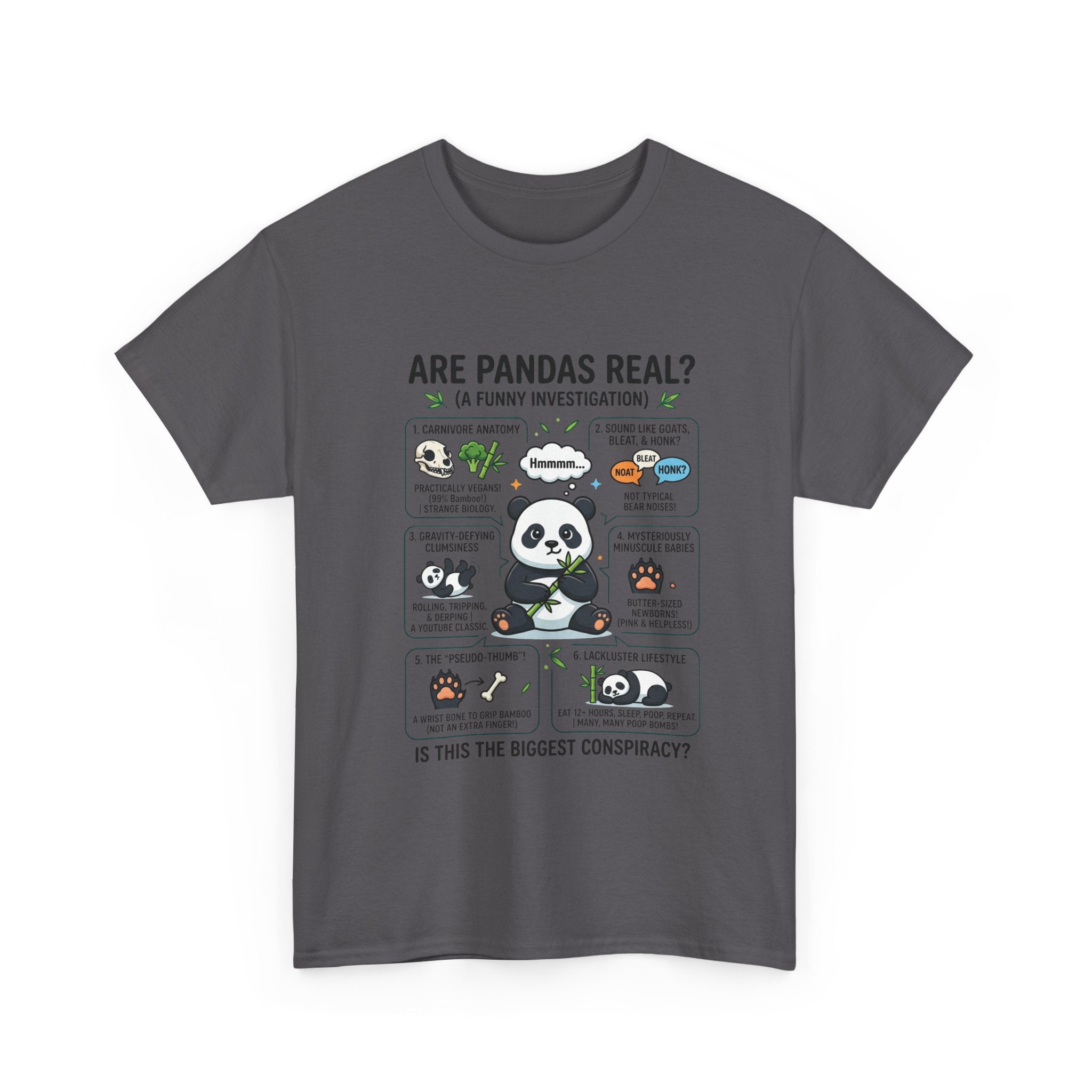 Are Pandas Real? Funny Panda Infographic T-Shirt