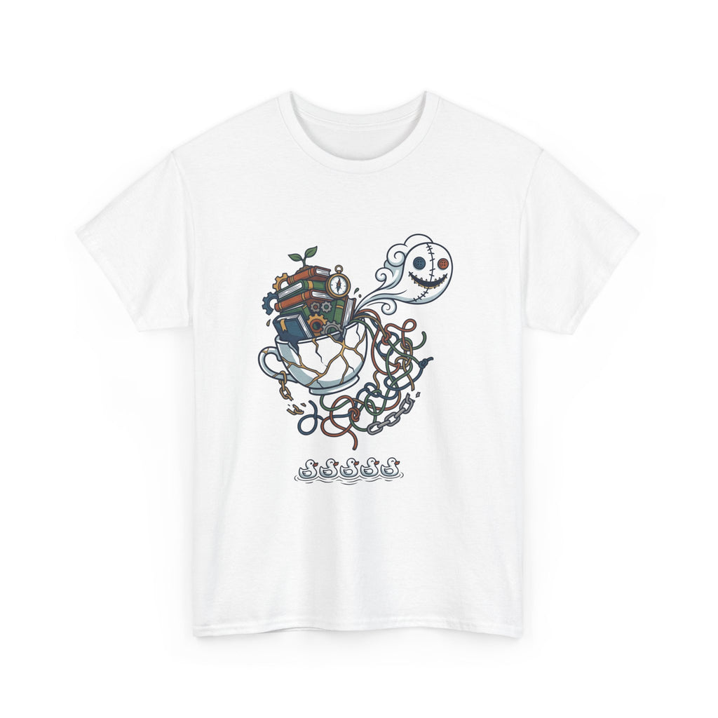 T-Shirt — Whimsical Ghost Ship Illustration Tee