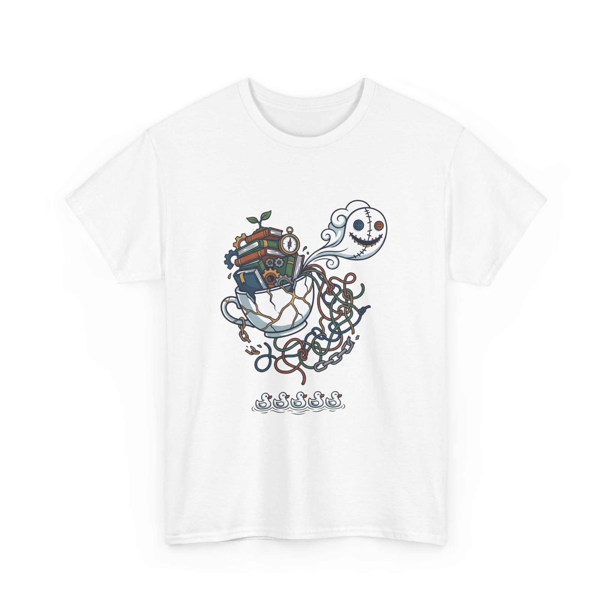 T-Shirt — Whimsical Ghost Ship Illustration Tee